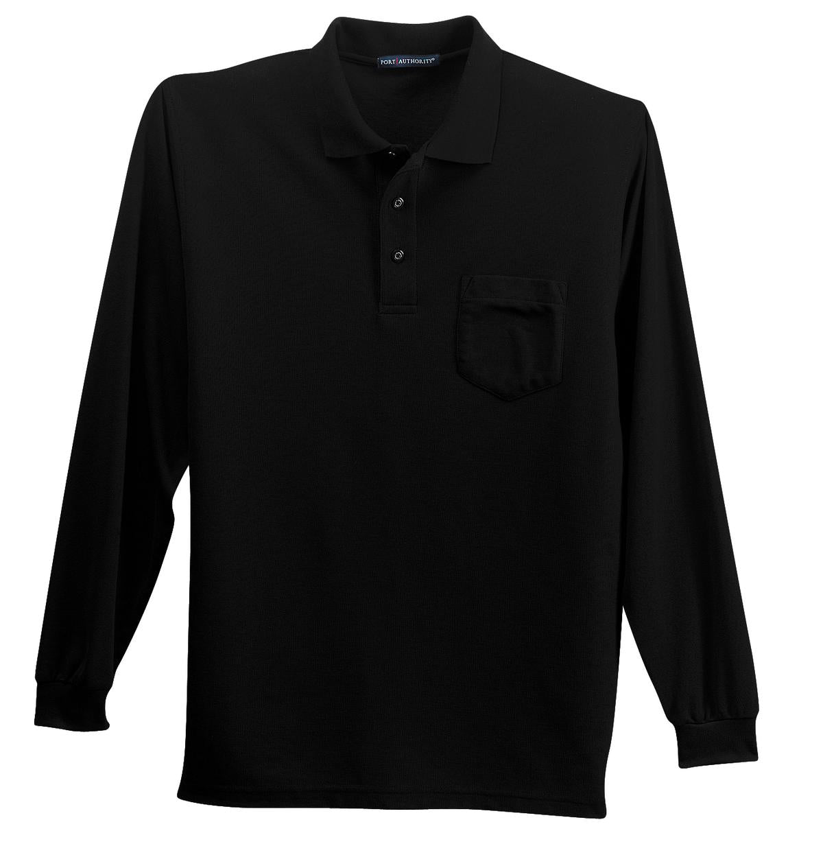 Port Authority K500LSP Port Authority Long Sleeve Silk Touch Polo with Pocket