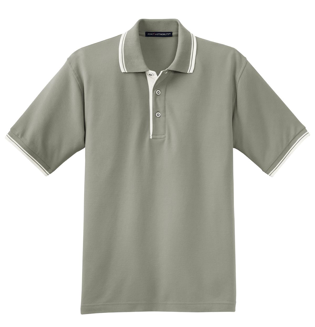 Port Authority K501 DISCONTINUED Port Authority Silk Touch Polo with Stripe Trim