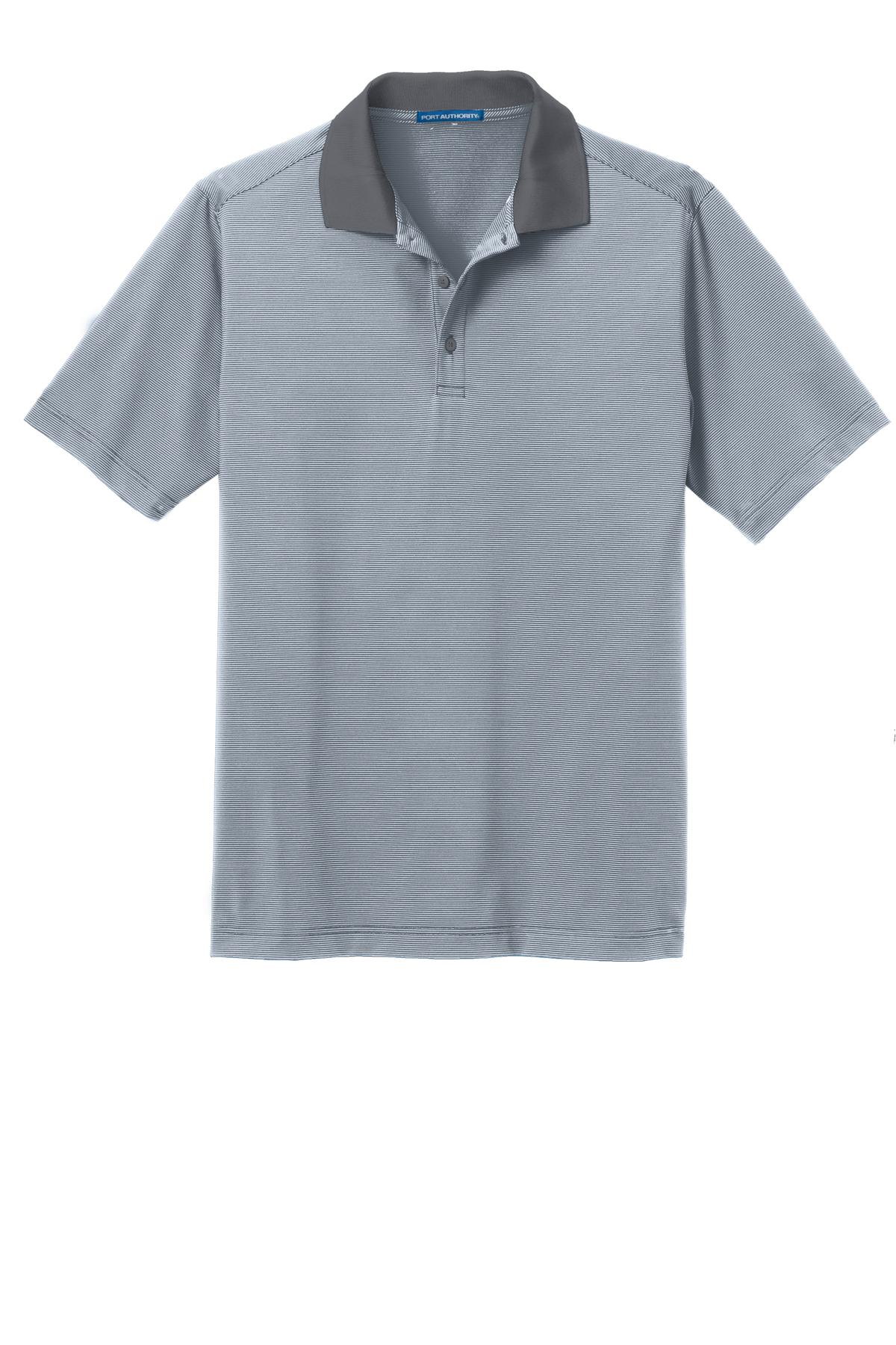 Port Authority K558 DISCONTINUED Port Authority Fine Stripe Performance Polo