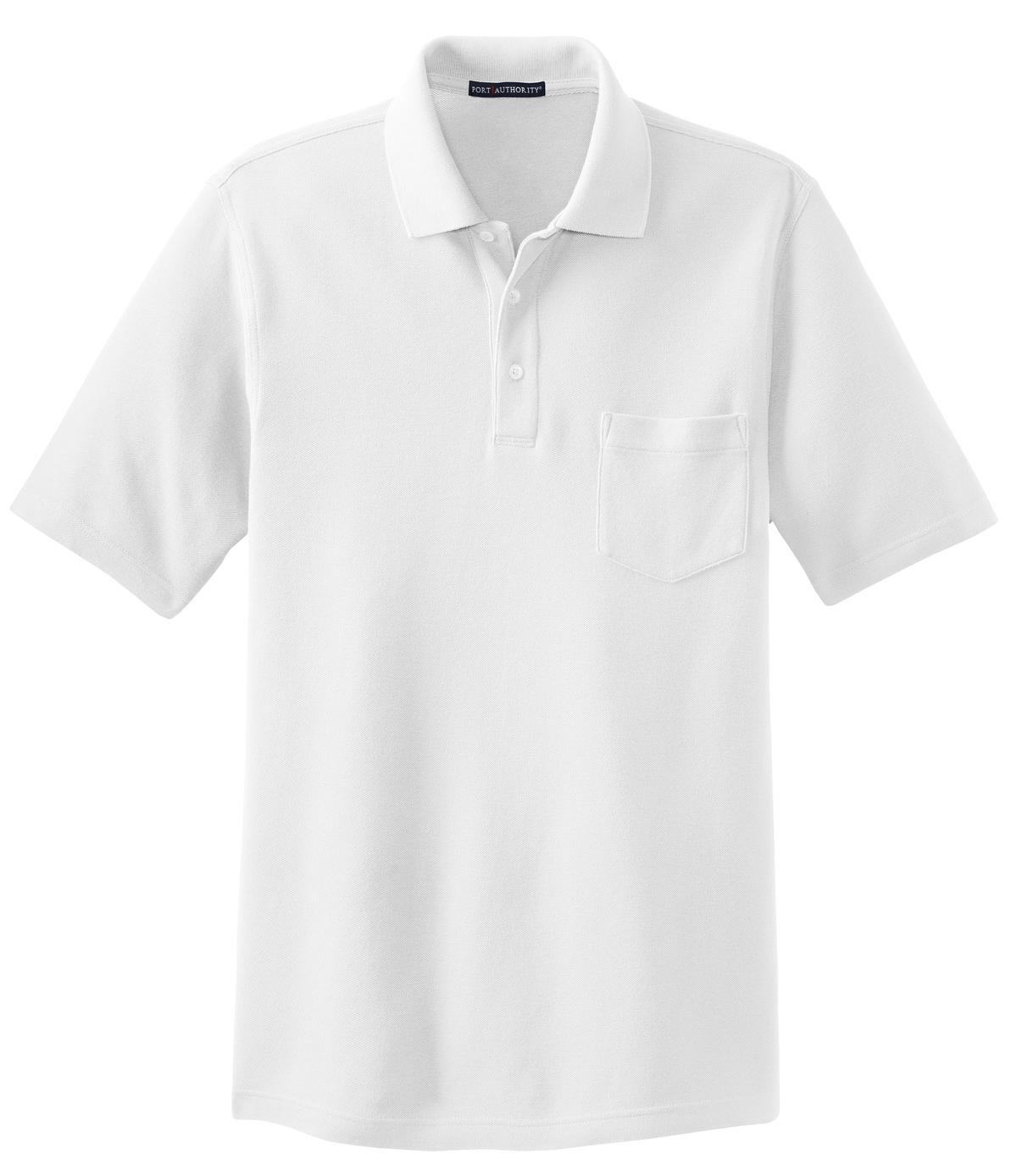 Port Authority K800P DISCONTINUED Port Authority EZCotton Pique Pocket Polo