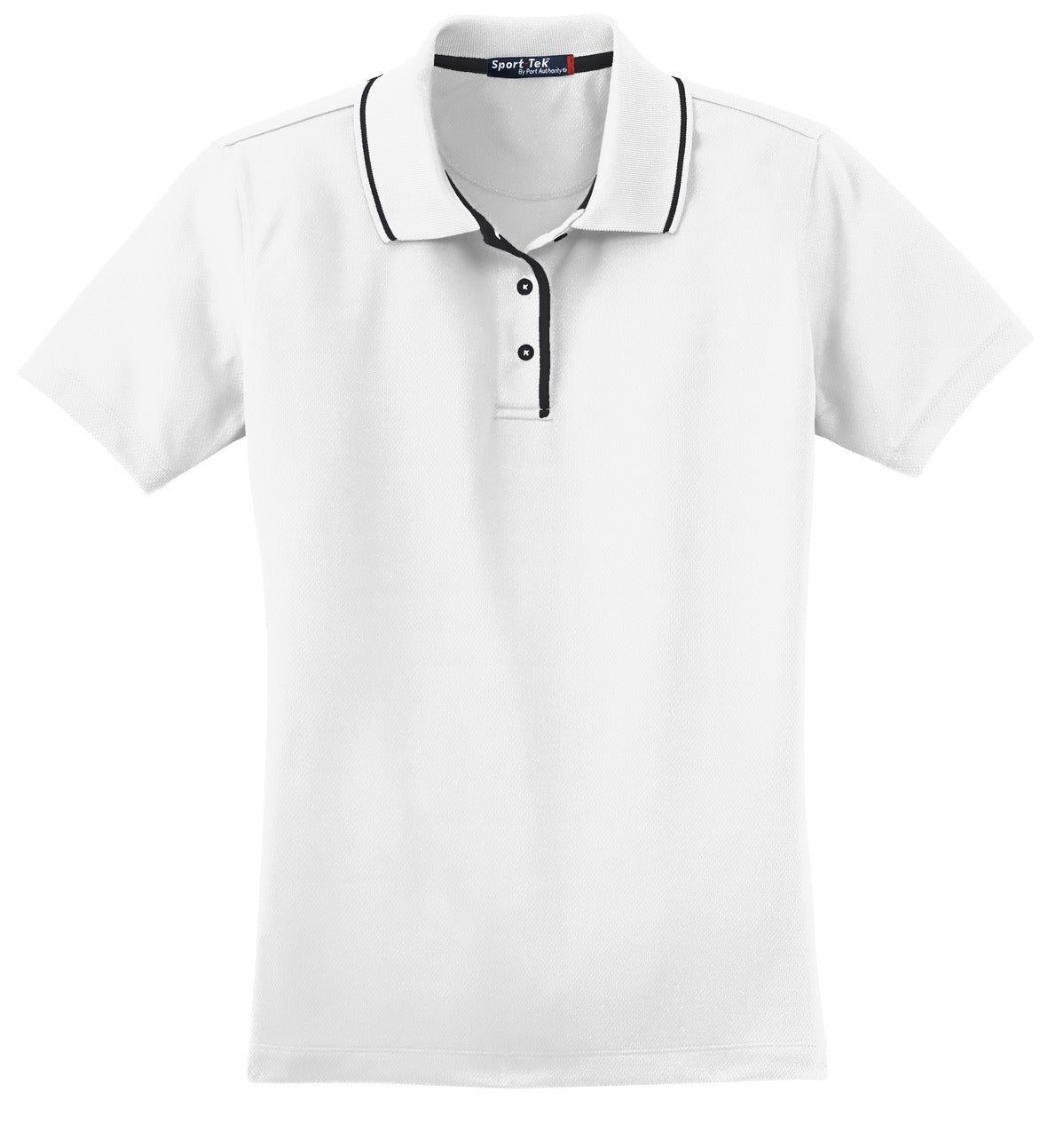 Sport-Tek L467 Tek Ladies Dri-Mesh Polo with Tipped Collar and Piping