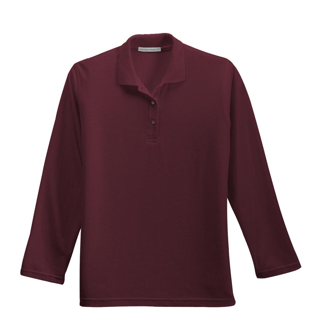 Port Authority L500LS Port Authority Women's Silk Touch Long Sleeve Polo