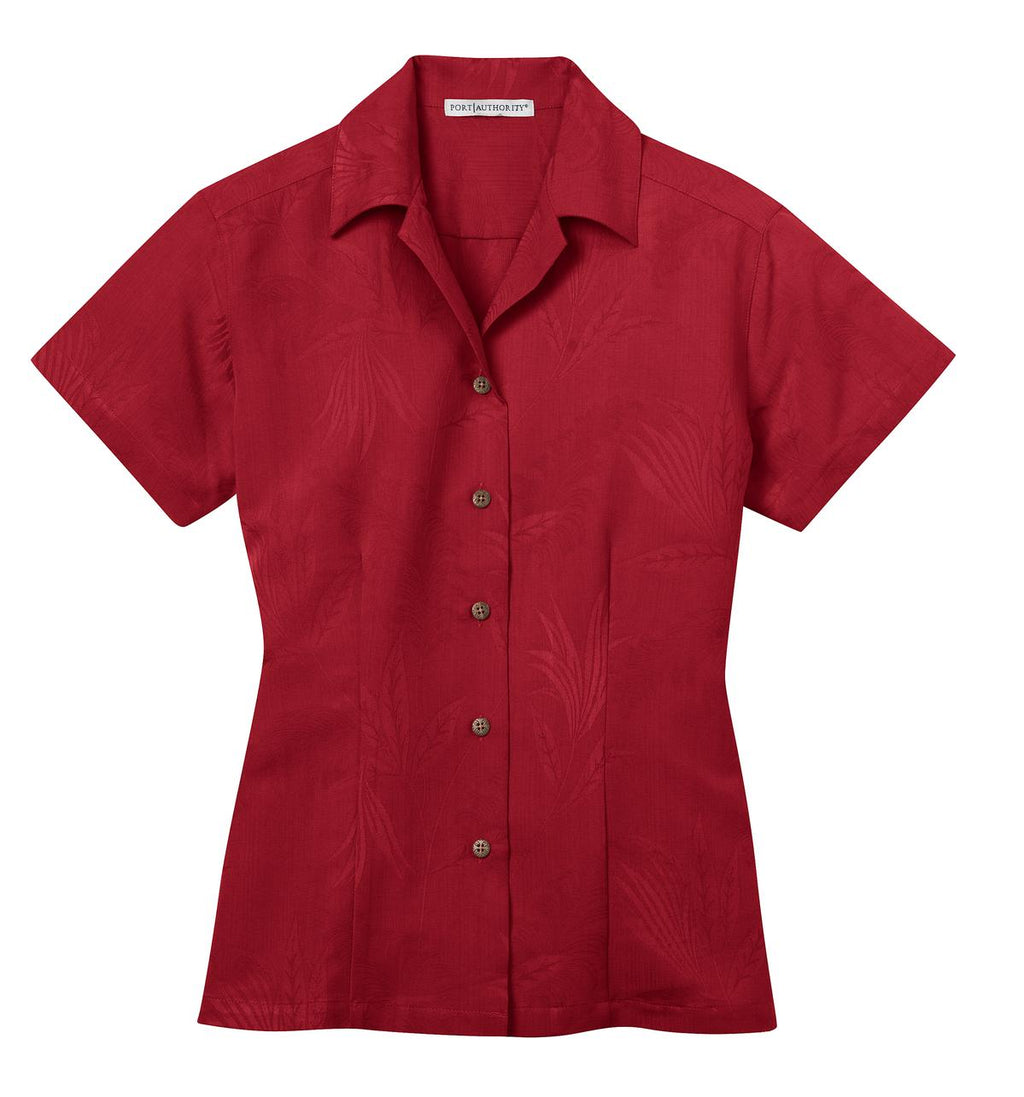 Port Authority L536 DISCONTINUED Port Authority Ladies Patterned Easy Care Camp Shirt