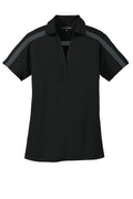Port Authority L547 Port Authority Women's Silk Touch Performance Colorblock Stripe Polo
