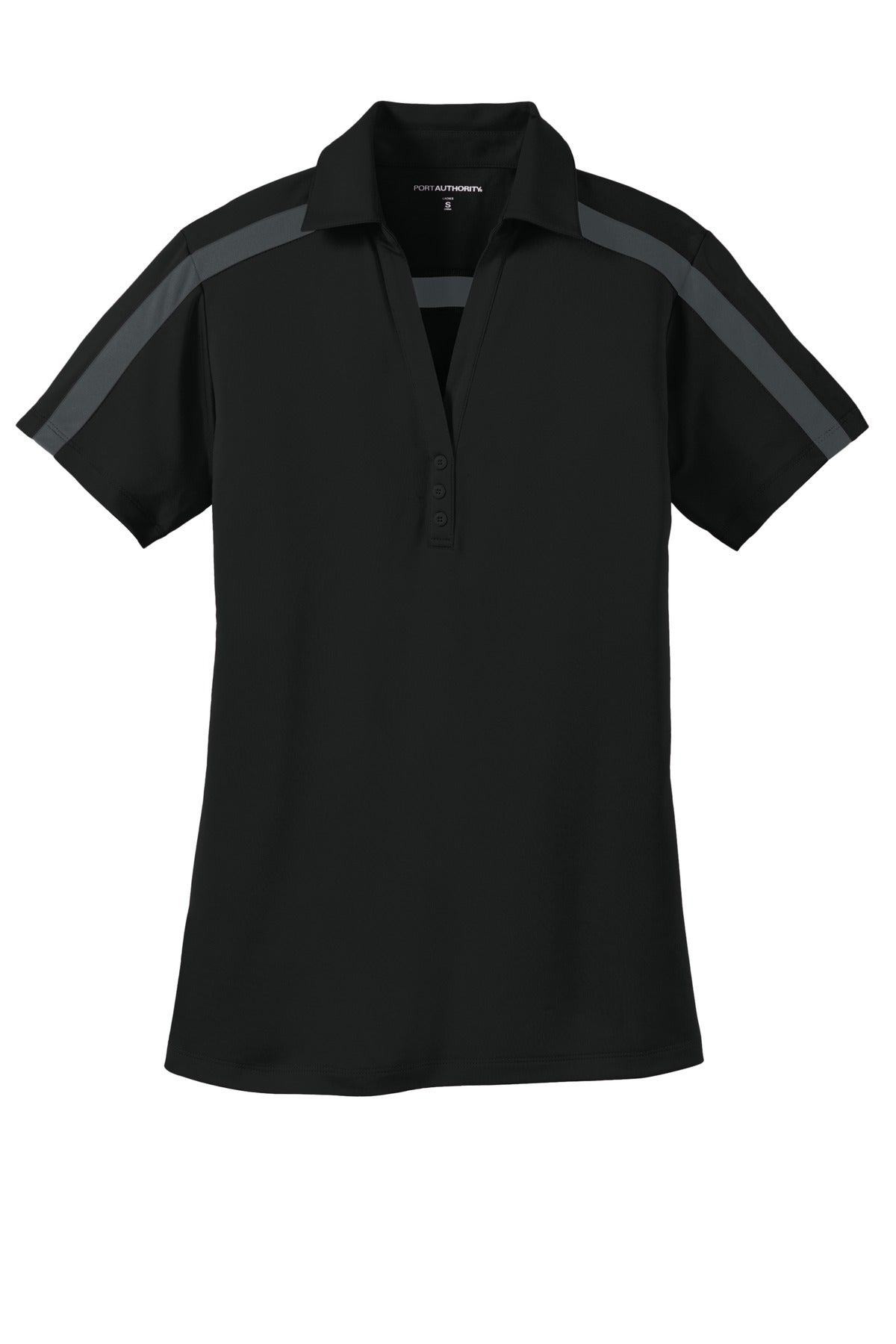 Port Authority L547 Port Authority Women's Silk Touch Performance Colorblock Stripe Polo