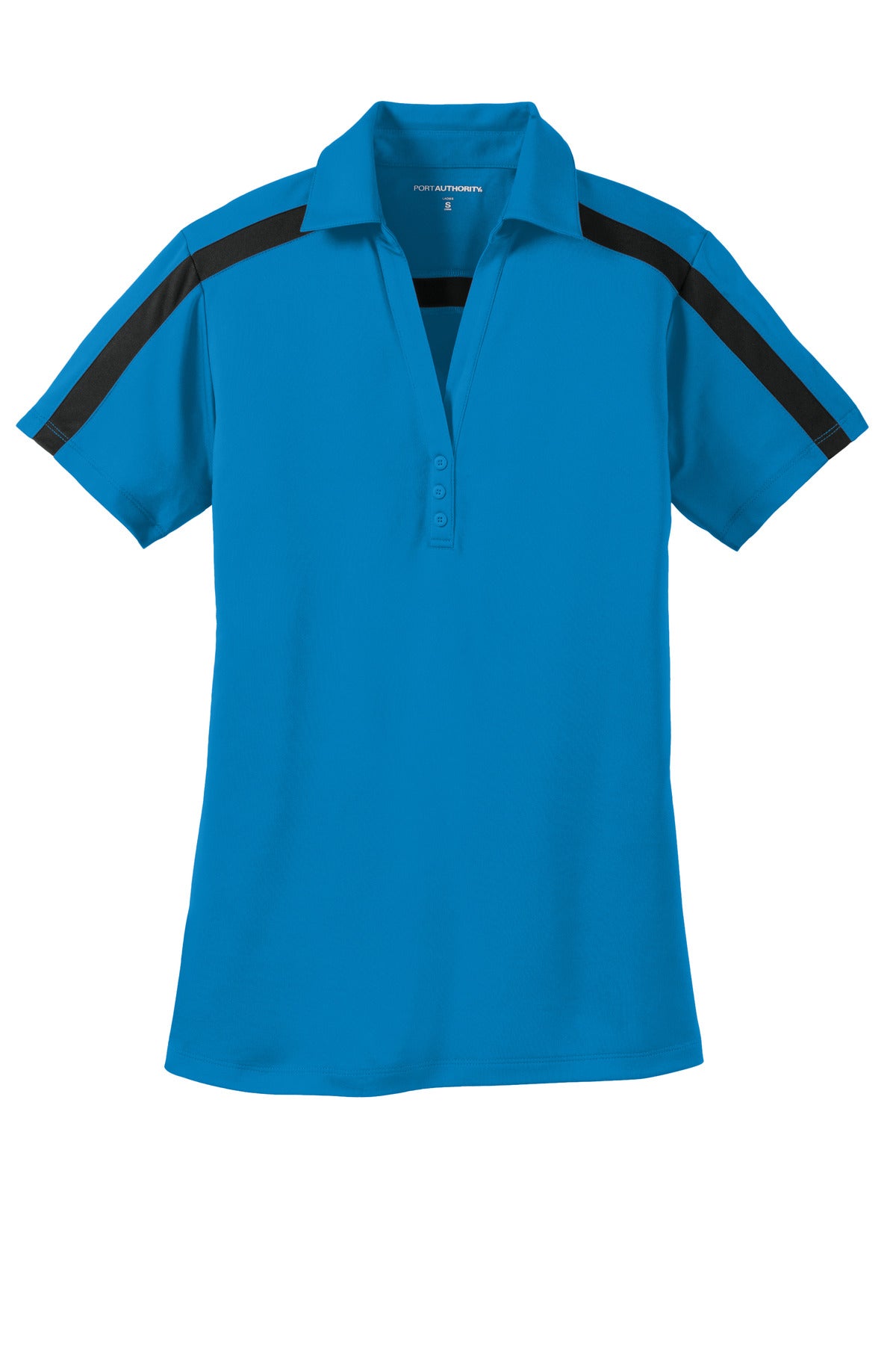 Port Authority L547 Port Authority Women's Silk Touch Performance Colorblock Stripe Polo