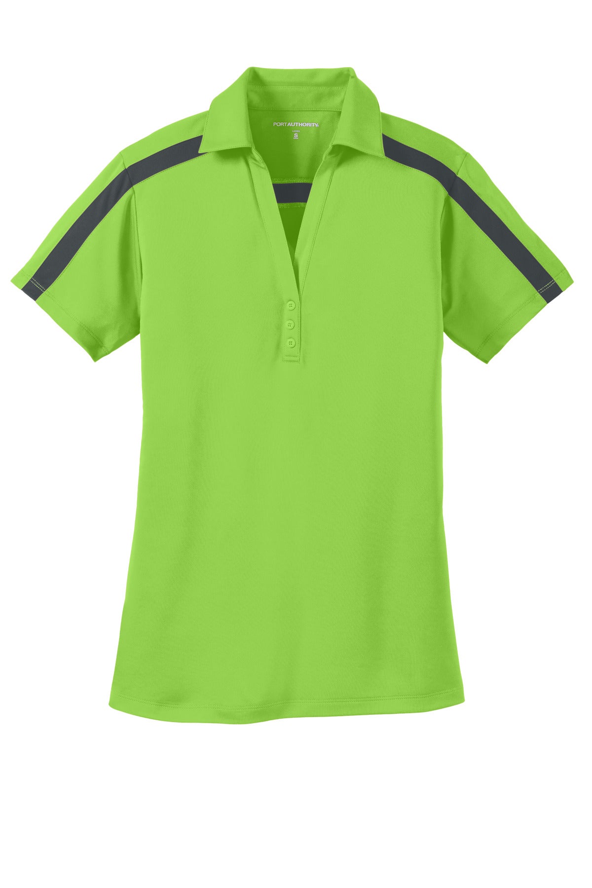 Port Authority L547 Port Authority Women's Silk Touch Performance Colorblock Stripe Polo