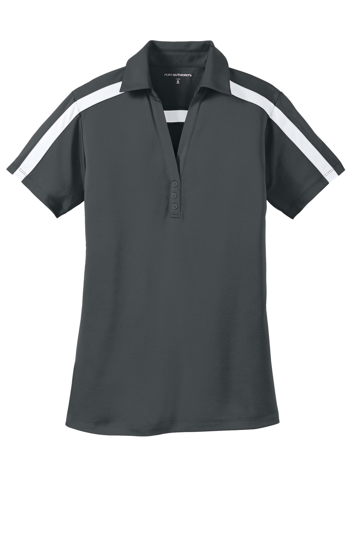 Port Authority L547 Port Authority Women's Silk Touch Performance Colorblock Stripe Polo