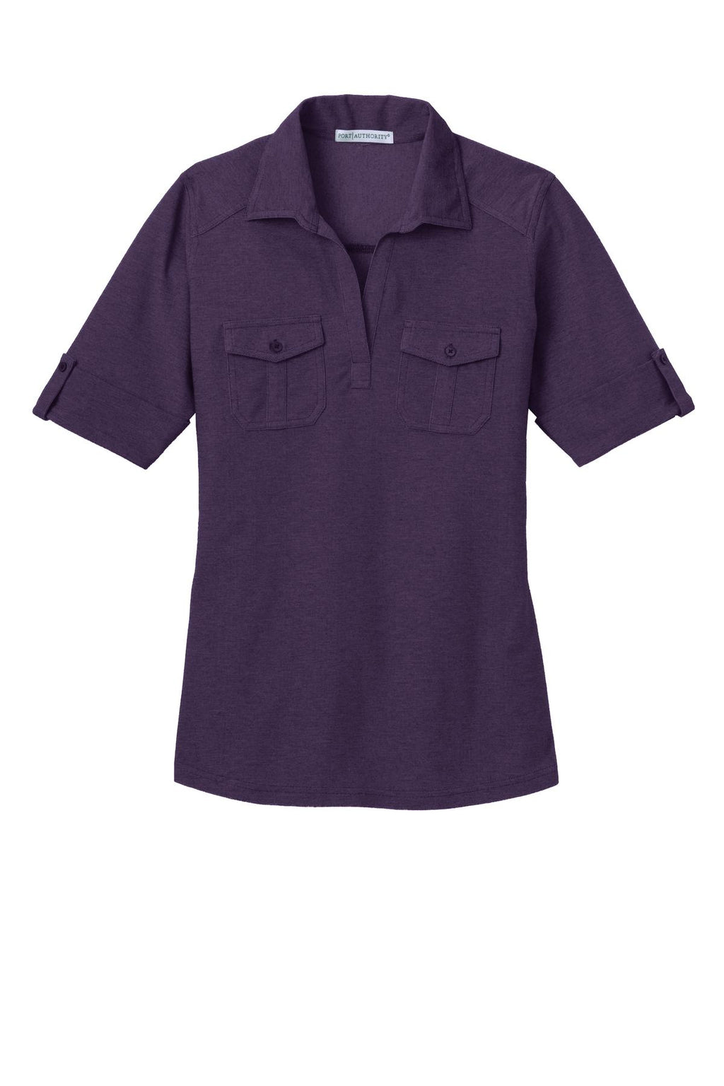 Port Authority L557 DISCONTINUED Port Authority Ladies Oxford Pique Double Pocket Polo