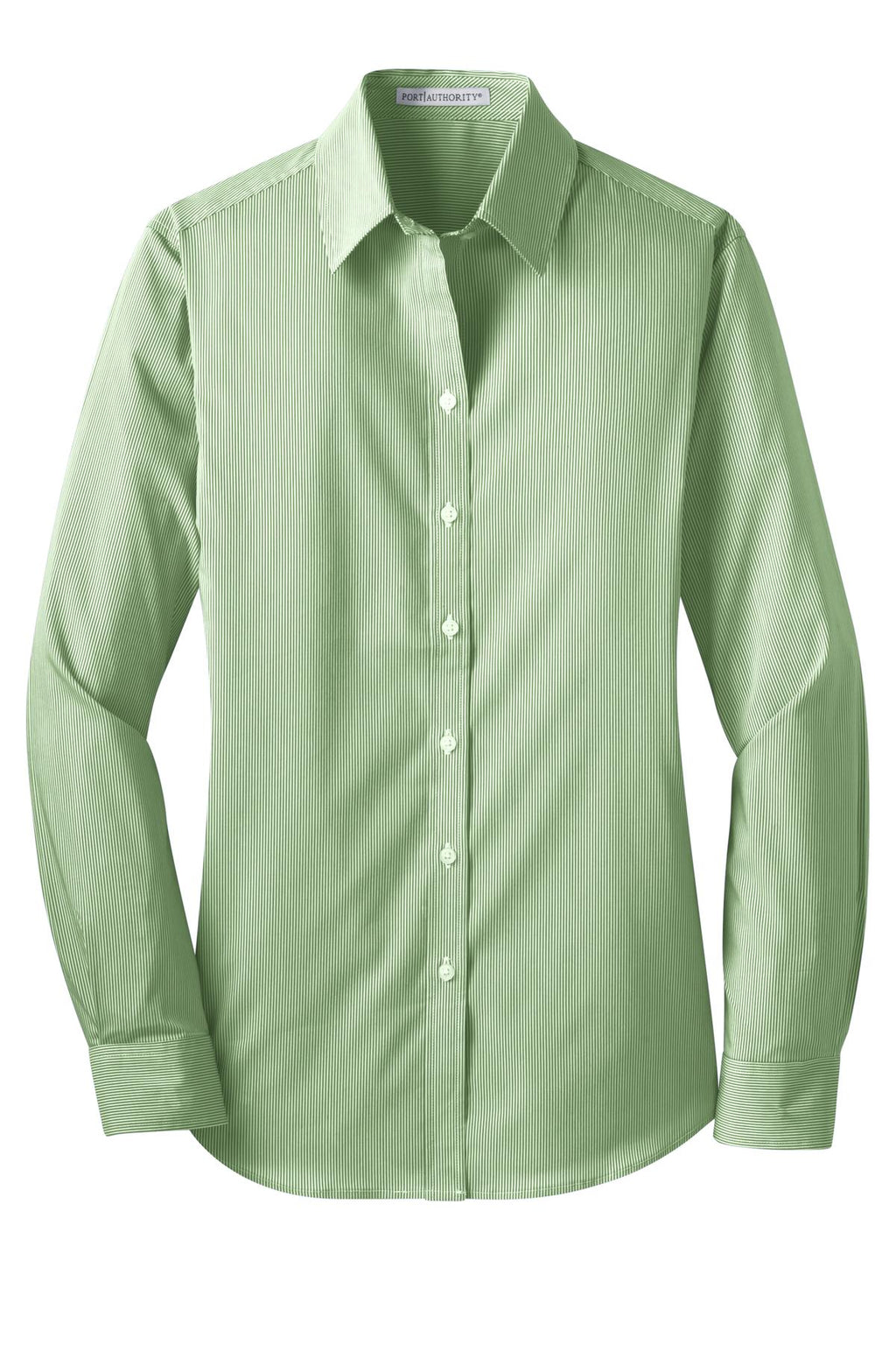 Port Authority L647 DISCONTINUED Port Authority Ladies Fine Stripe Stretch Poplin Shirt
