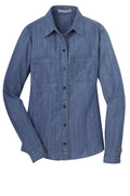 Port Authority L652 DISCONTINUED Port Authority Ladies Patch Pockets Denim Shirt