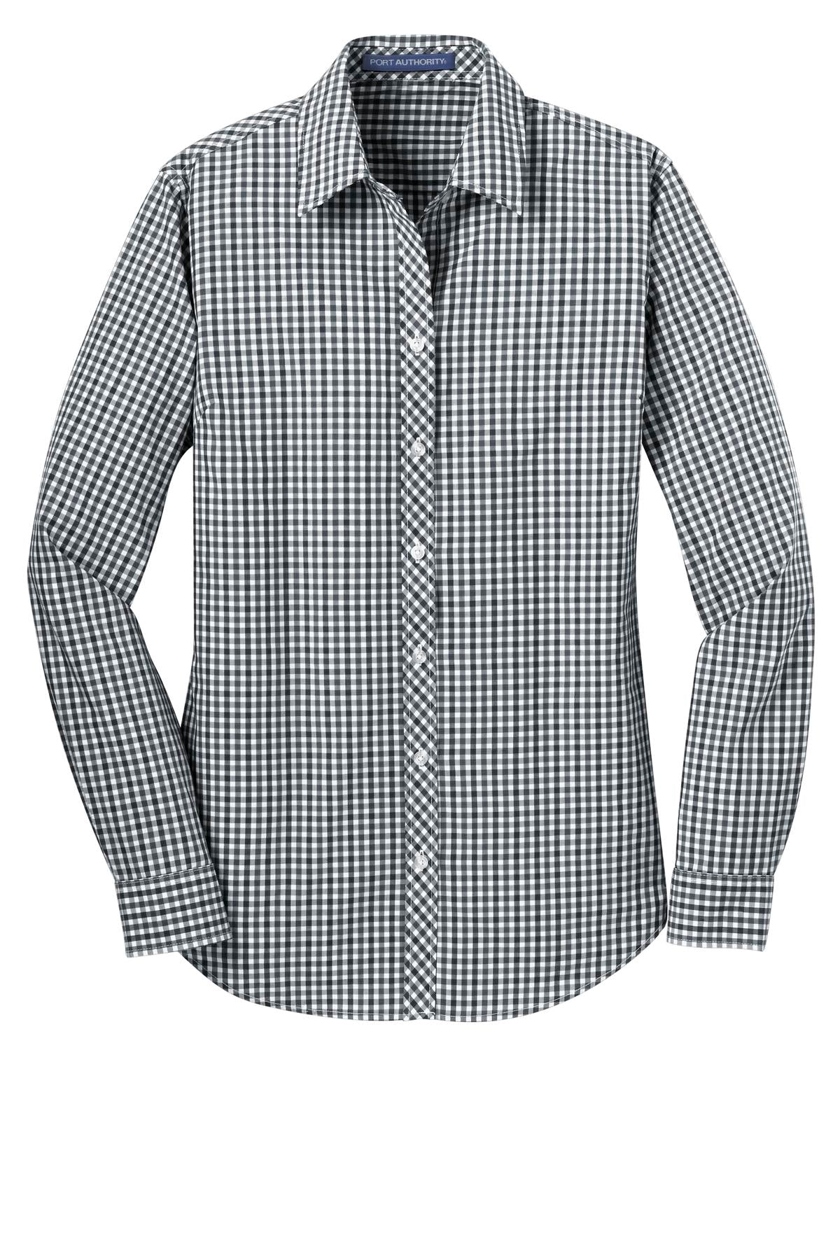 Port Authority L654 Port Authority Ladies Long Sleeve Gingham Easy Care Shirt