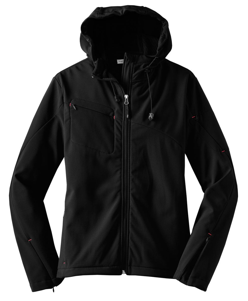 Port Authority L706 DISCONTINUED Port Authority Women's Textured Hooded Soft Shell Jacket