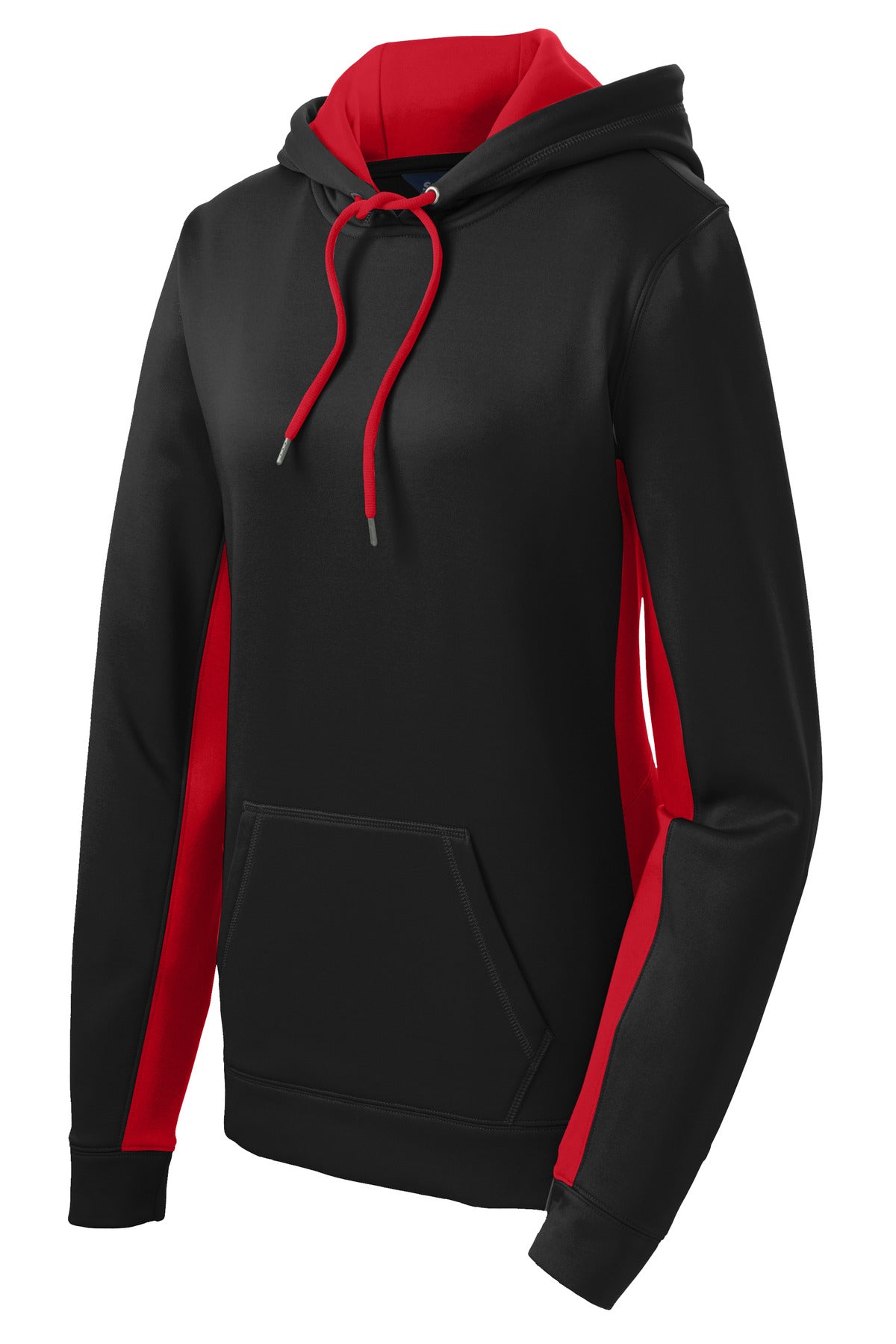 Sport-Tek LST235 Tek Women's Sport-Wick Fleece Colorblock Hooded Pullover