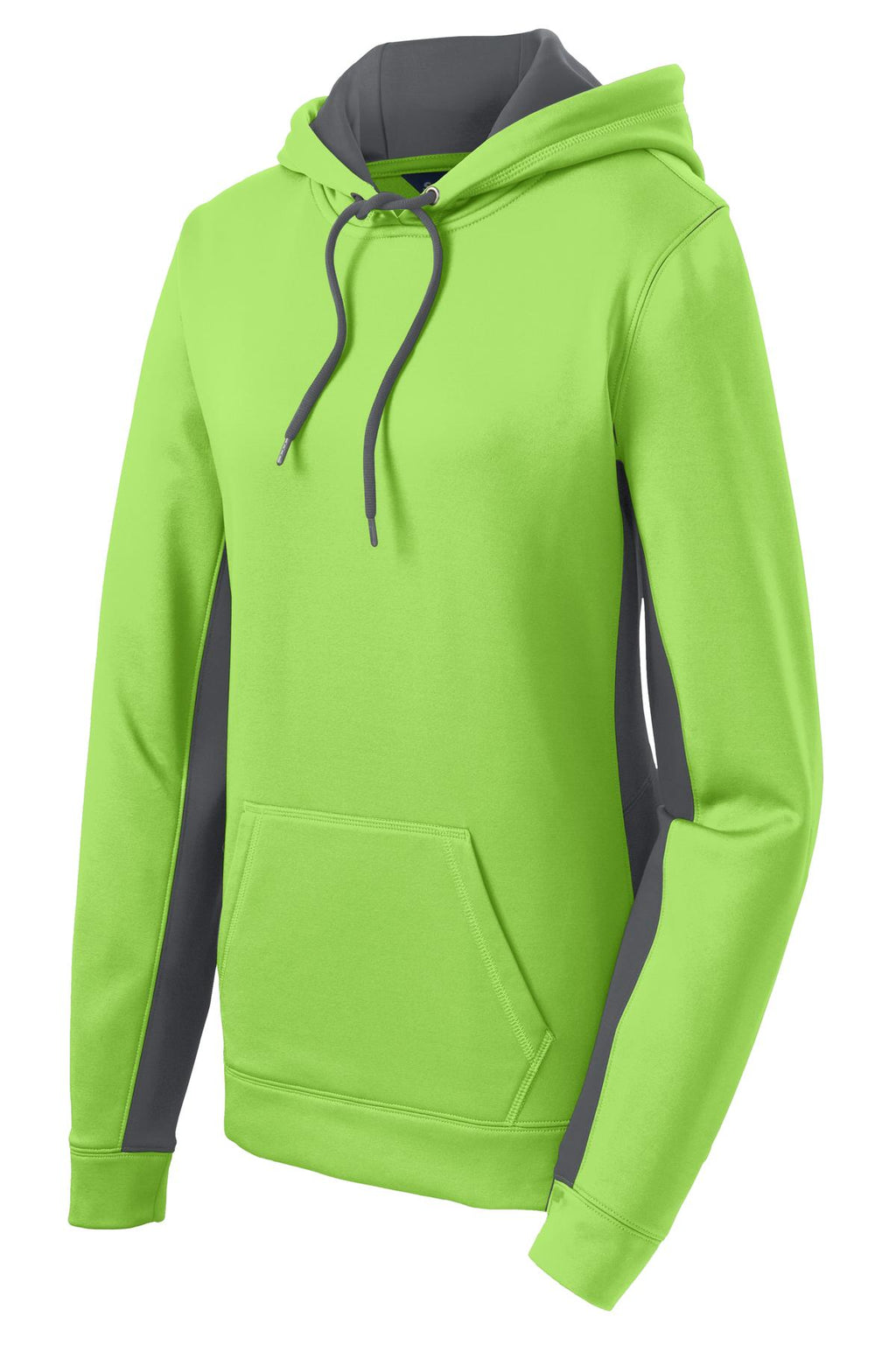 Sport-Tek LST235 Tek Women's Sport-Wick Fleece Colorblock Hooded Pullover