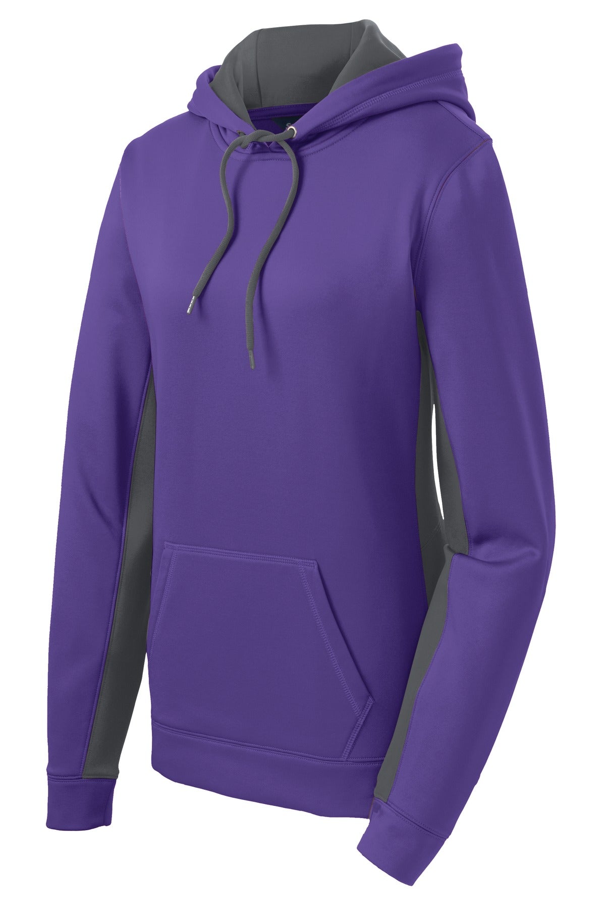 Sport-Tek LST235 Tek Women's Sport-Wick Fleece Colorblock Hooded Pullover