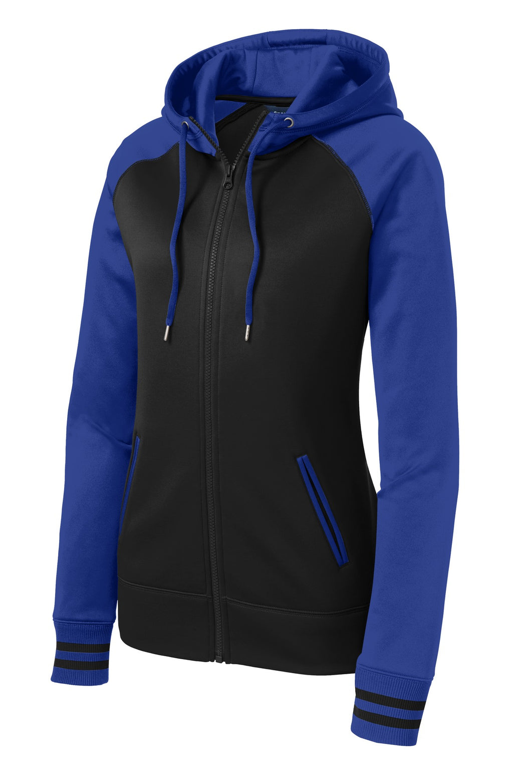Sport-Tek LST236 Tek Women's Sport-Wick Varsity Fleece Full-Zip Hooded Jacket