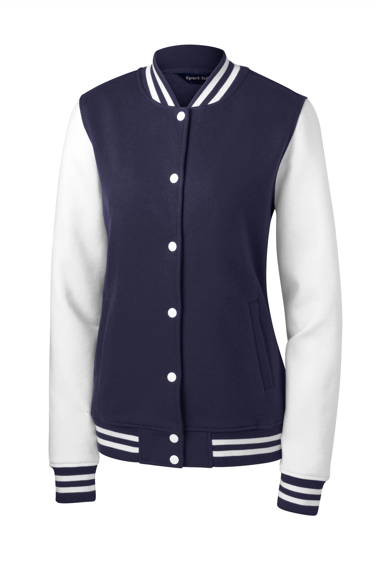 Sport-Tek LST270 Tek Ladies Fleece Letterman Jacket