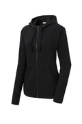 Sport-Tek LST293 Tek  Women's PosiCharge  Tri-Blend Wicking Fleece Full-Zip Hooded Jacket