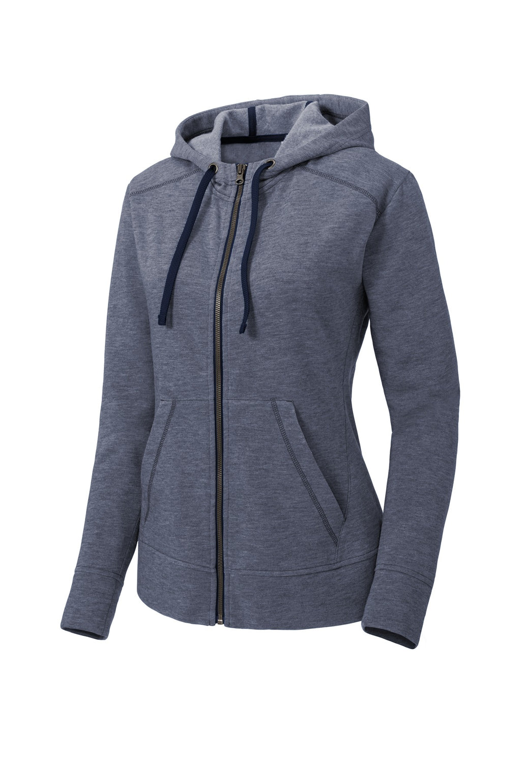 Sport-Tek LST293 Tek  Women's PosiCharge  Tri-Blend Wicking Fleece Full-Zip Hooded Jacket