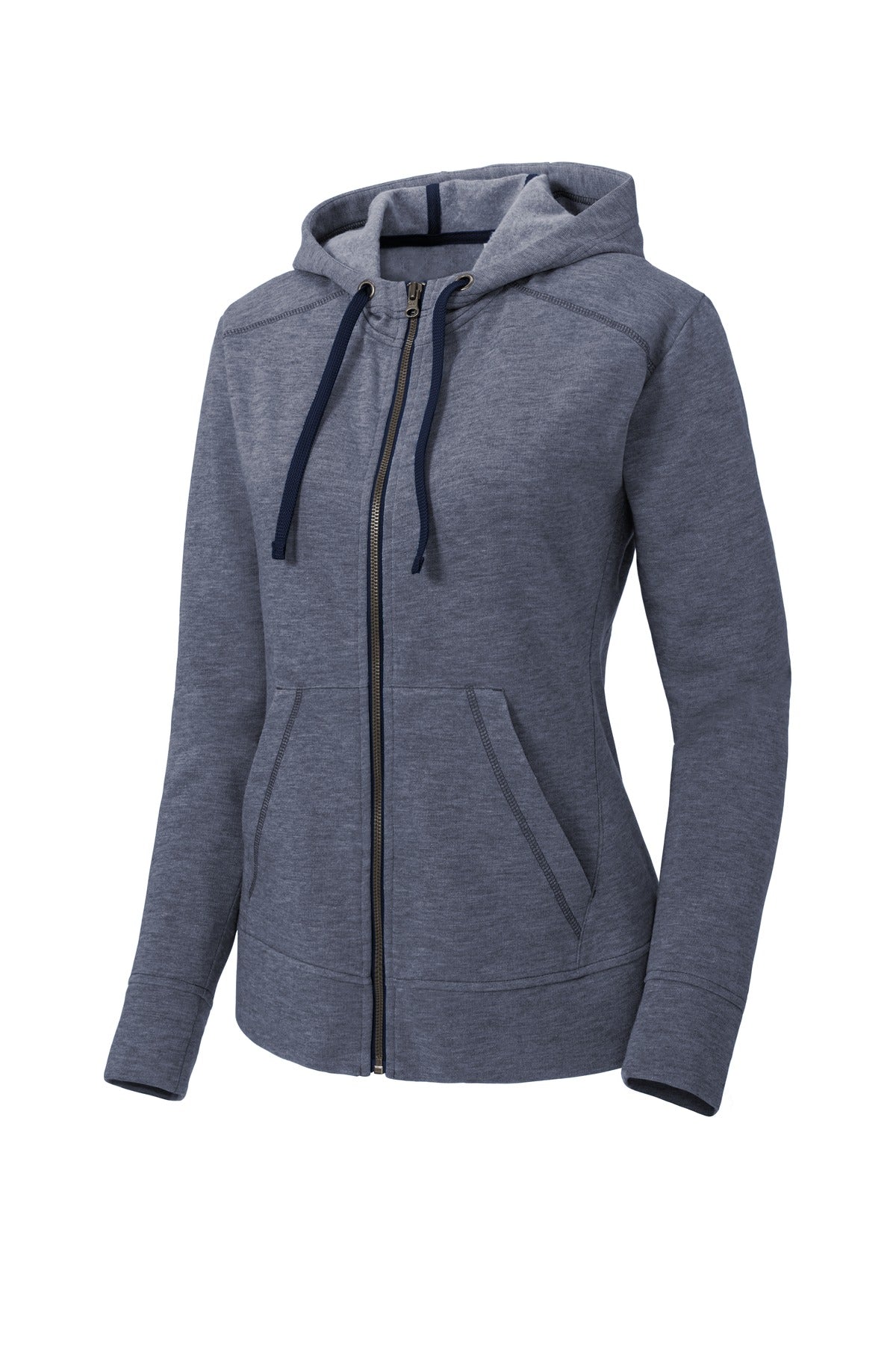 Sport-Tek LST293 Tek  Women's PosiCharge  Tri-Blend Wicking Fleece Full-Zip Hooded Jacket