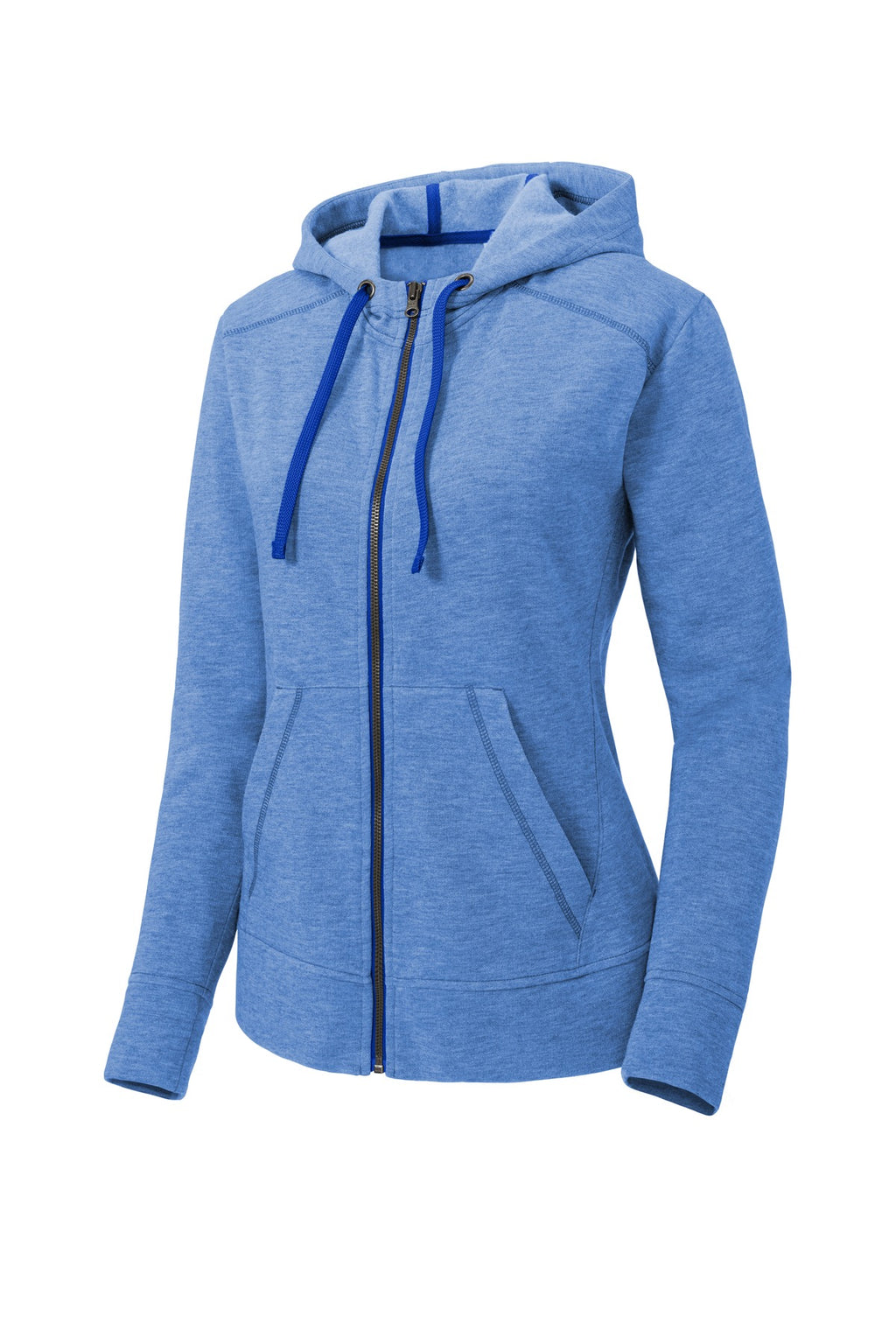Sport-Tek LST293 Tek  Women's PosiCharge  Tri-Blend Wicking Fleece Full-Zip Hooded Jacket