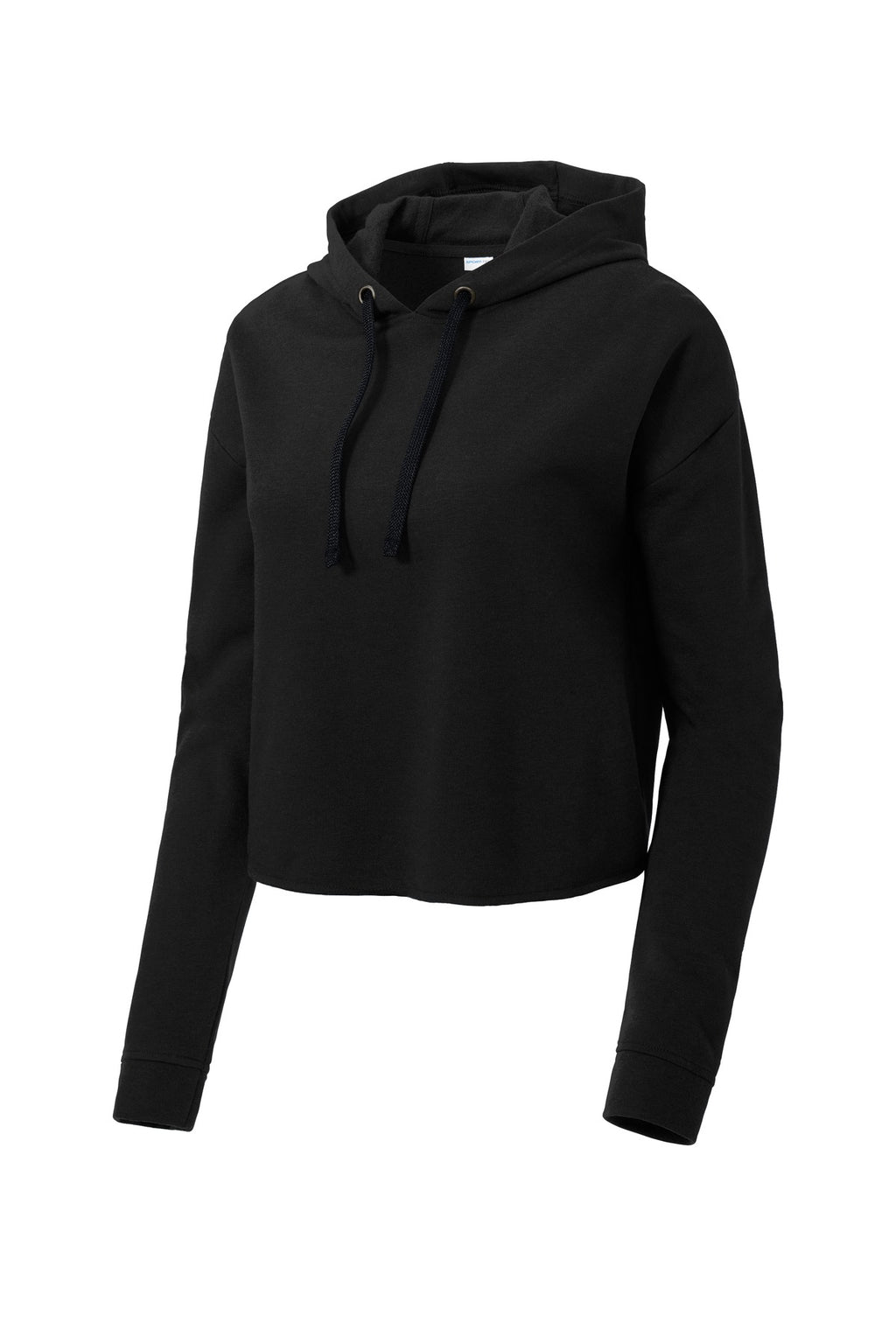 Sport-Tek LST298 Tek  Women's PosiCharge  Tri-Blend Wicking Fleece Crop Hooded Pullover
