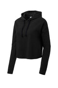 Sport-Tek LST298 Tek  Women's PosiCharge  Tri-Blend Wicking Fleece Crop Hooded Pullover