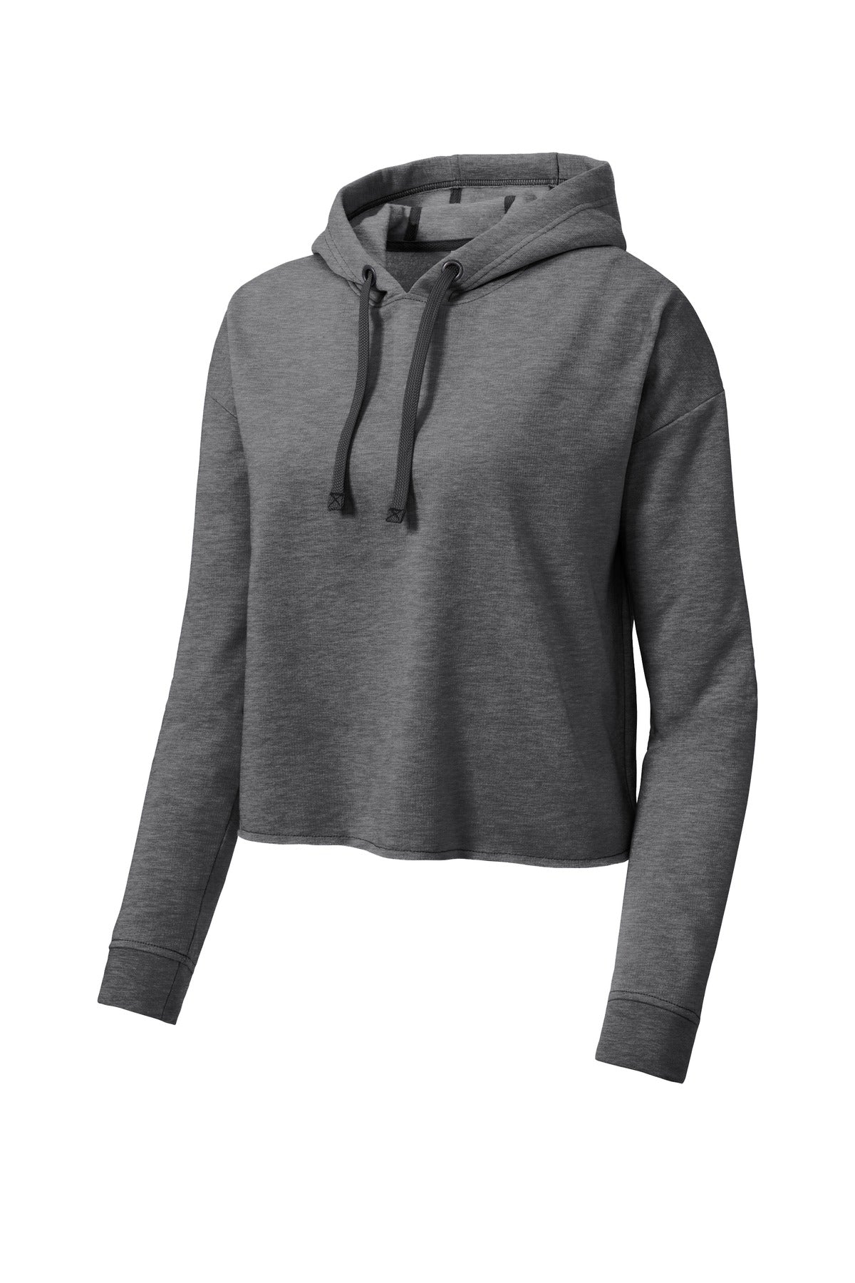 Sport-Tek LST298 Tek  Women's PosiCharge  Tri-Blend Wicking Fleece Crop Hooded Pullover