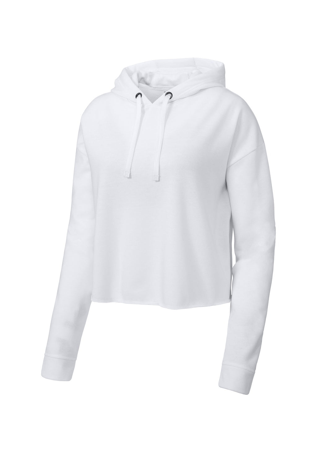 Sport-Tek LST298 Tek  Women's PosiCharge  Tri-Blend Wicking Fleece Crop Hooded Pullover