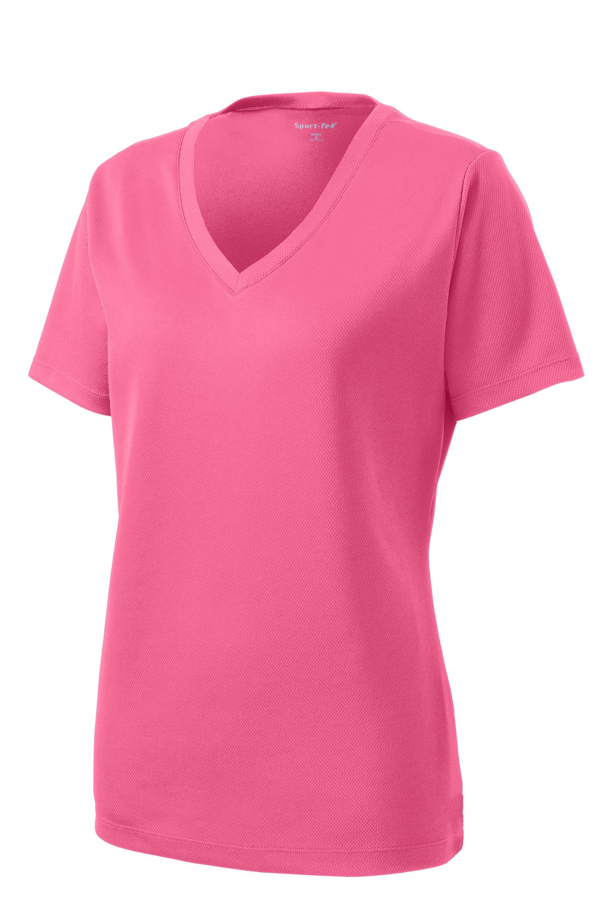 Sport-Tek LST340 Tek Women's PosiCharge RacerMesh V-Neck Tee