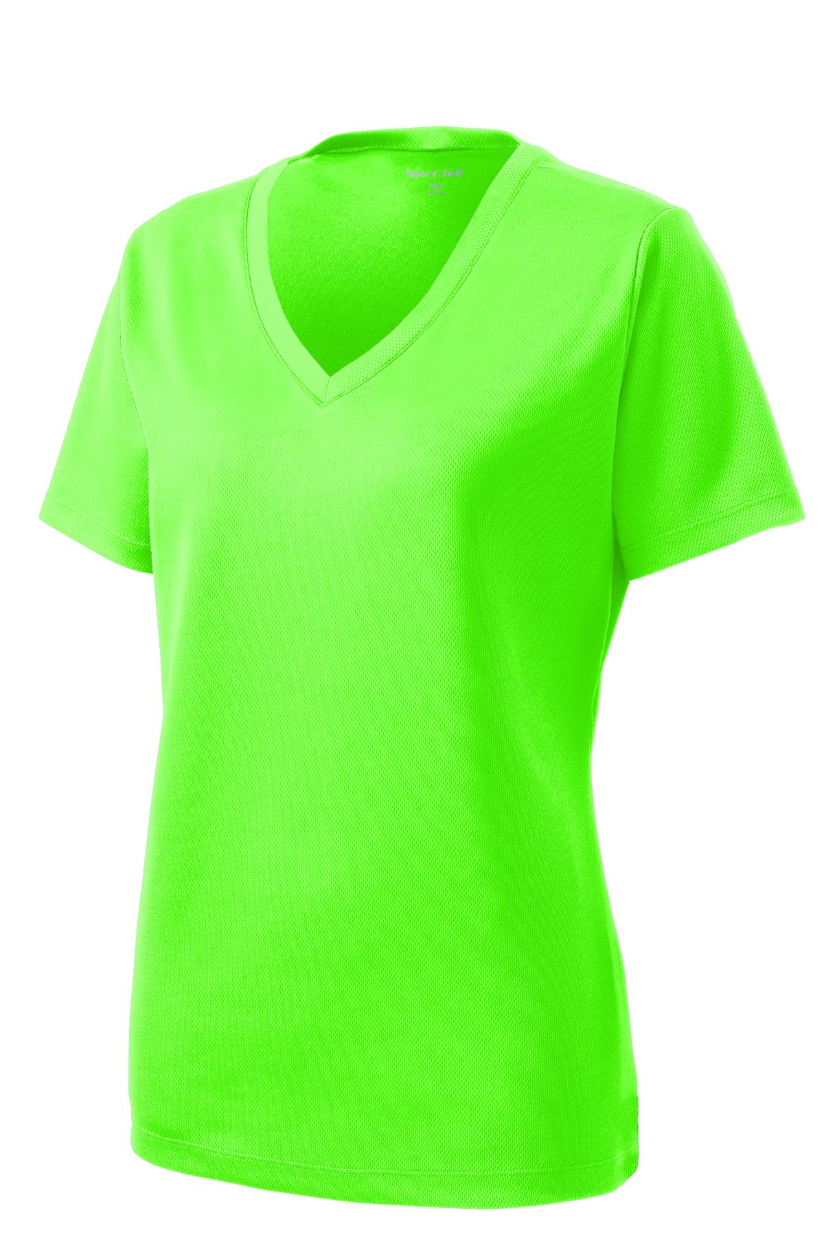 Sport-Tek LST340 Tek Women's PosiCharge RacerMesh V-Neck Tee