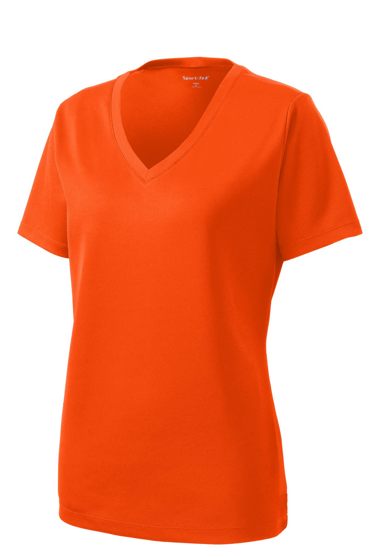 Sport-Tek LST340 Tek Women's PosiCharge RacerMesh V-Neck Tee
