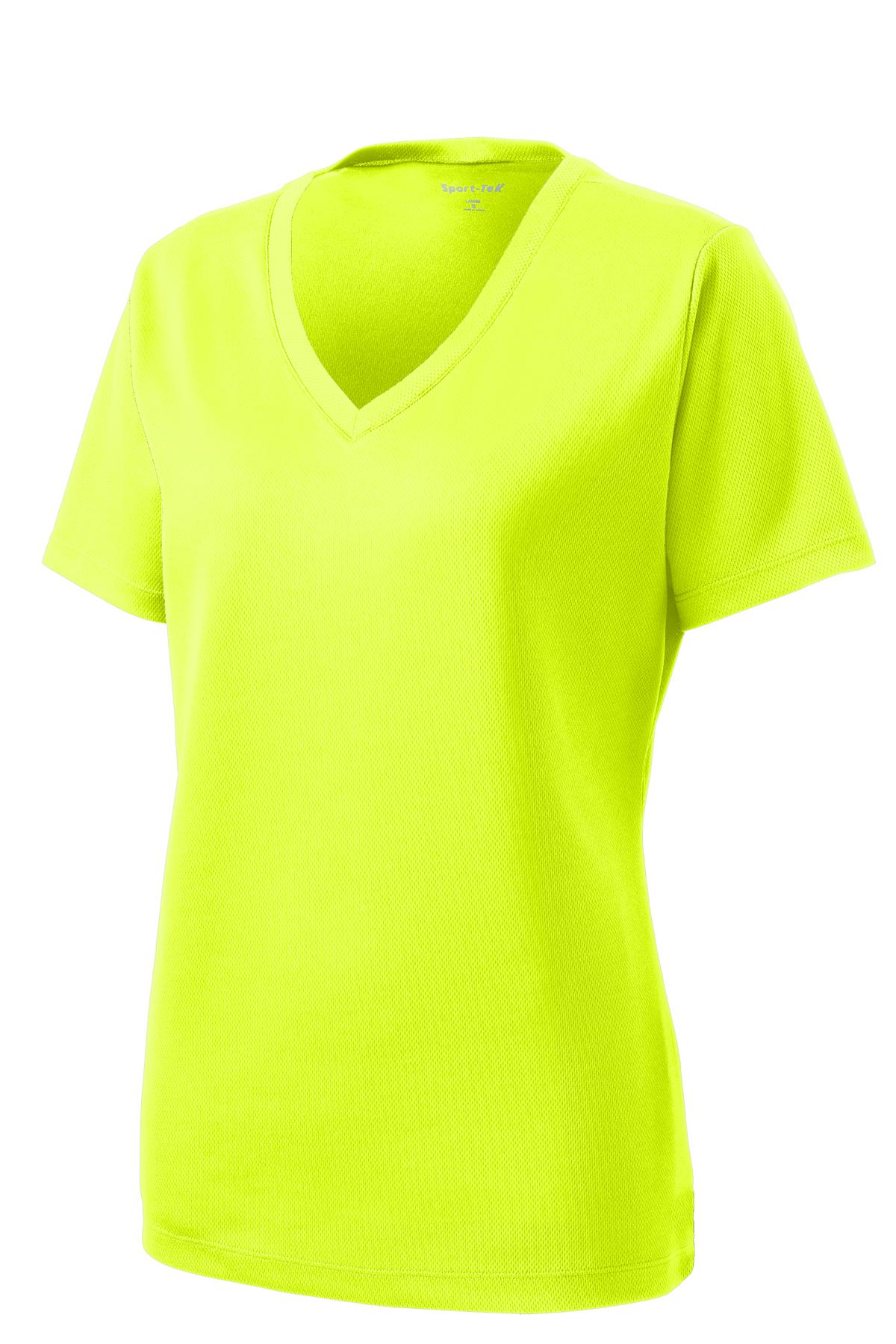 Sport-Tek LST340 Tek Women's PosiCharge RacerMesh V-Neck Tee