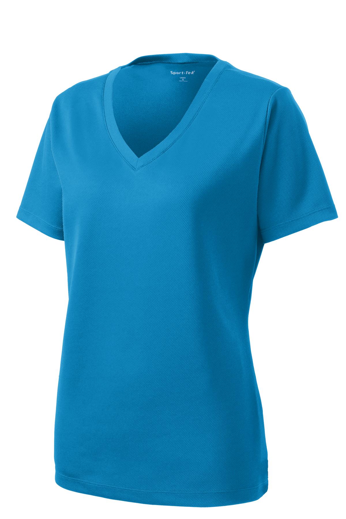 Sport-Tek LST340 Tek Women's PosiCharge RacerMesh V-Neck Tee