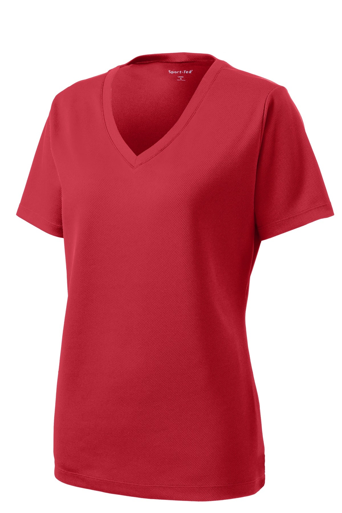 Sport-Tek LST340 Tek Women's PosiCharge RacerMesh V-Neck Tee