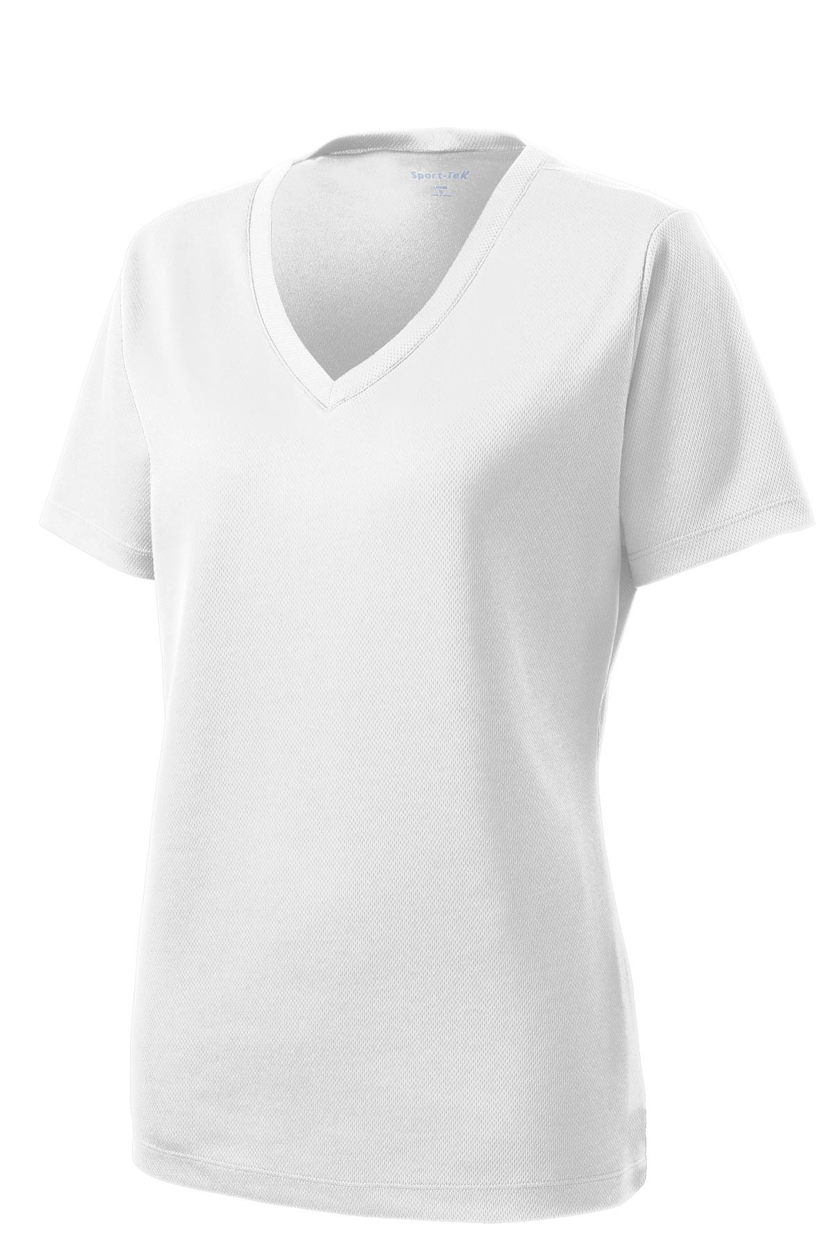 Sport-Tek LST340 Tek Women's PosiCharge RacerMesh V-Neck Tee
