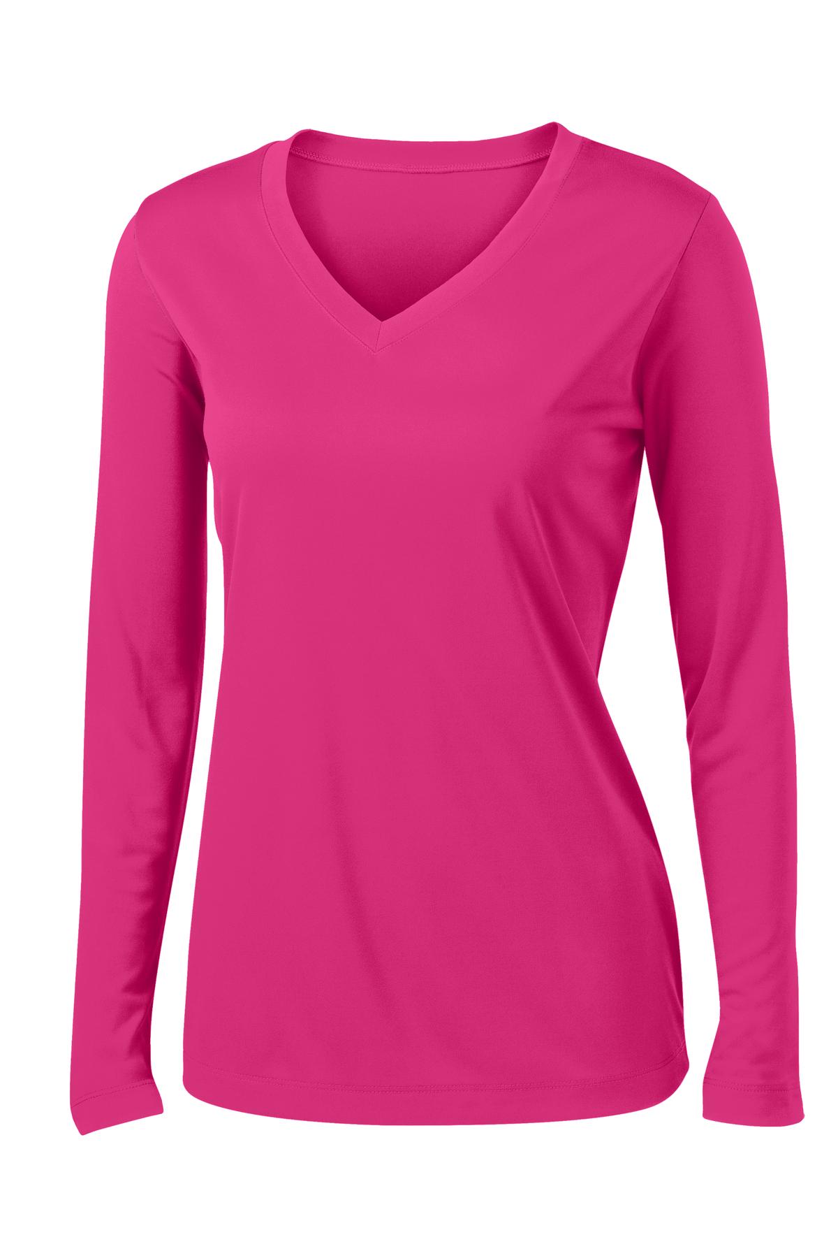 Sport-Tek LST353LS Tek Women's Long Sleeve PosiCharge Competitor V-Neck Tee