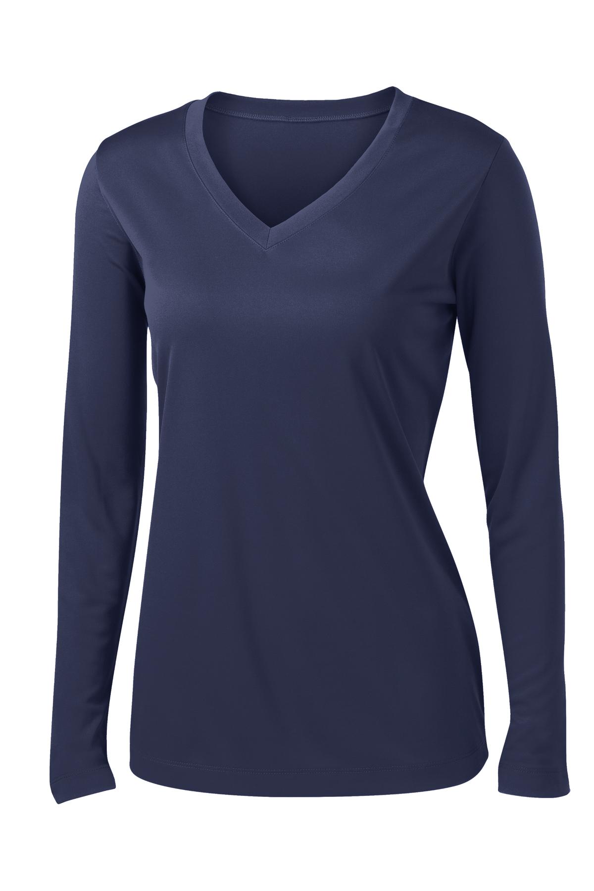Sport-Tek LST353LS Tek Women's Long Sleeve PosiCharge Competitor V-Neck Tee