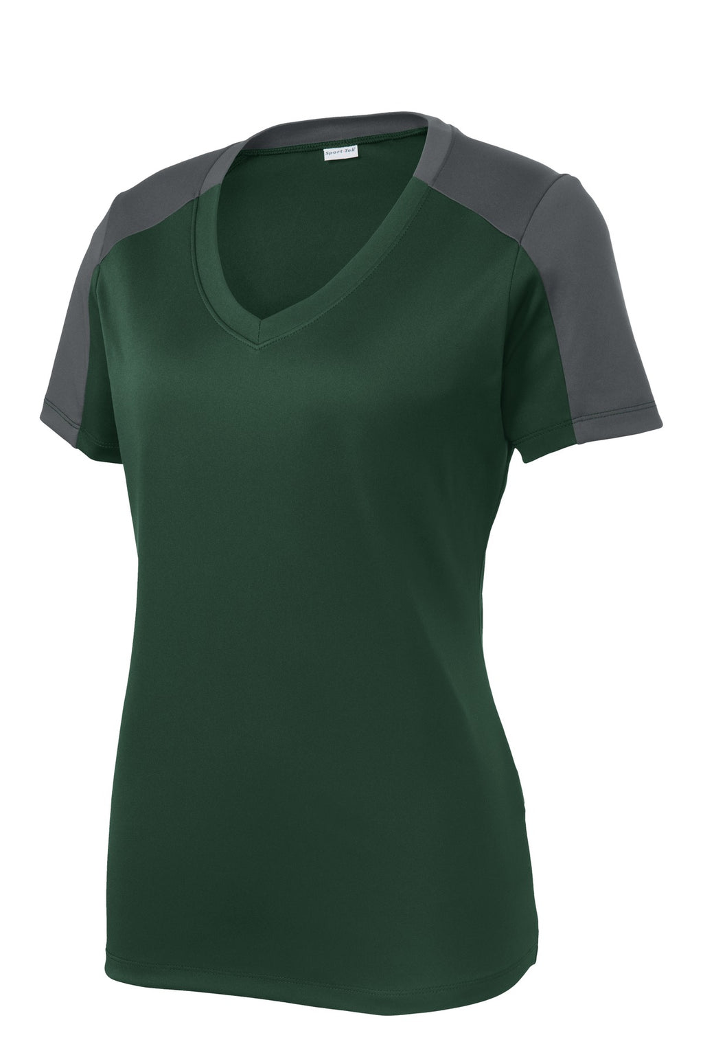 Sport-Tek LST354 Tek Ladies PosiCharge Competitor Sleeve-Blocked V-Neck Tee