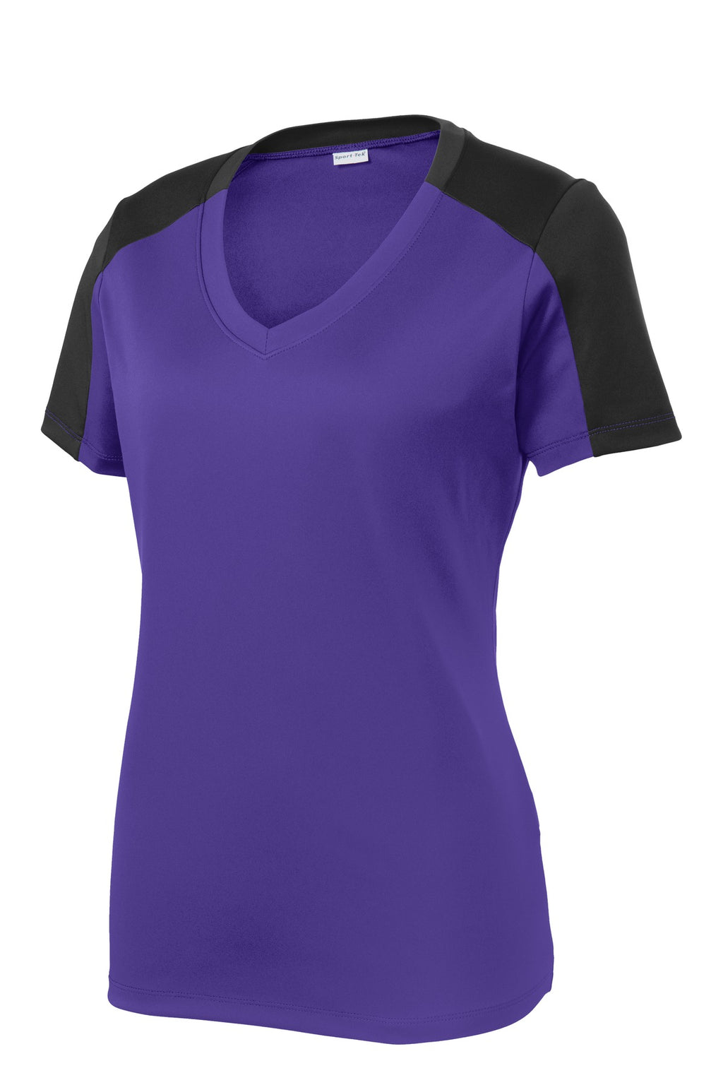 Sport-Tek LST354 Tek Ladies PosiCharge Competitor Sleeve-Blocked V-Neck Tee