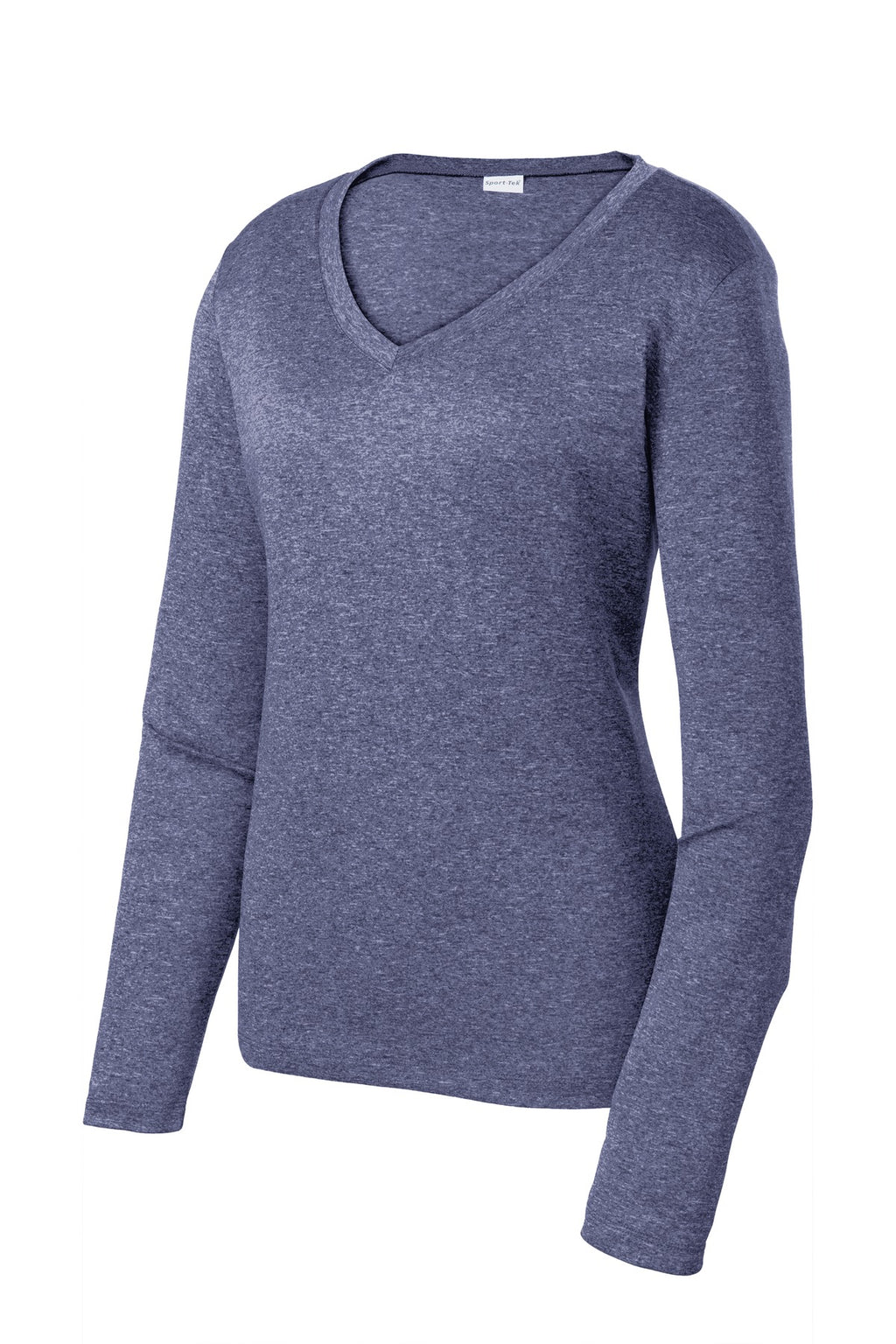 Sport-Tek LST360LS Tek Ladies Long Sleeve Heather Contender V-Neck Tee