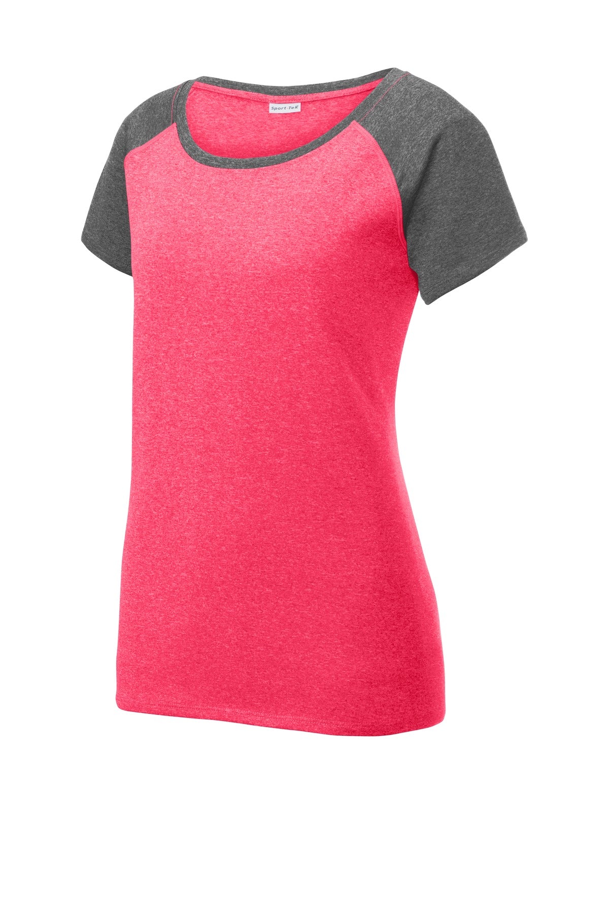 Sport-Tek LST362 Tek  Women's Heather-On-Heather Contender  Scoop Neck Tee