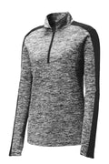 Sport-Tek LST397 Tek Women's PosiCharge Electric Heather Colorblock 1/4-Zip Pullover