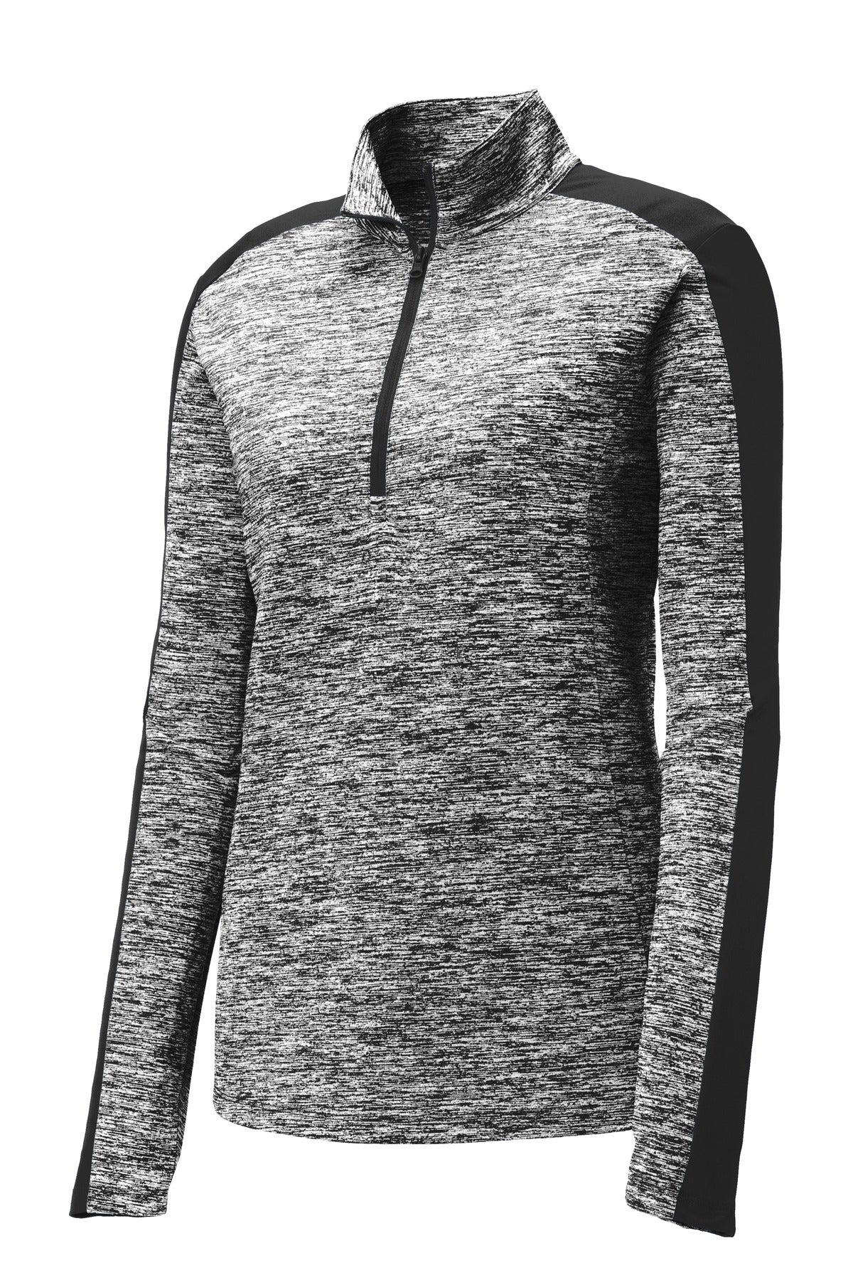 Sport-Tek LST397 Tek Women's PosiCharge Electric Heather Colorblock 1/4-Zip Pullover