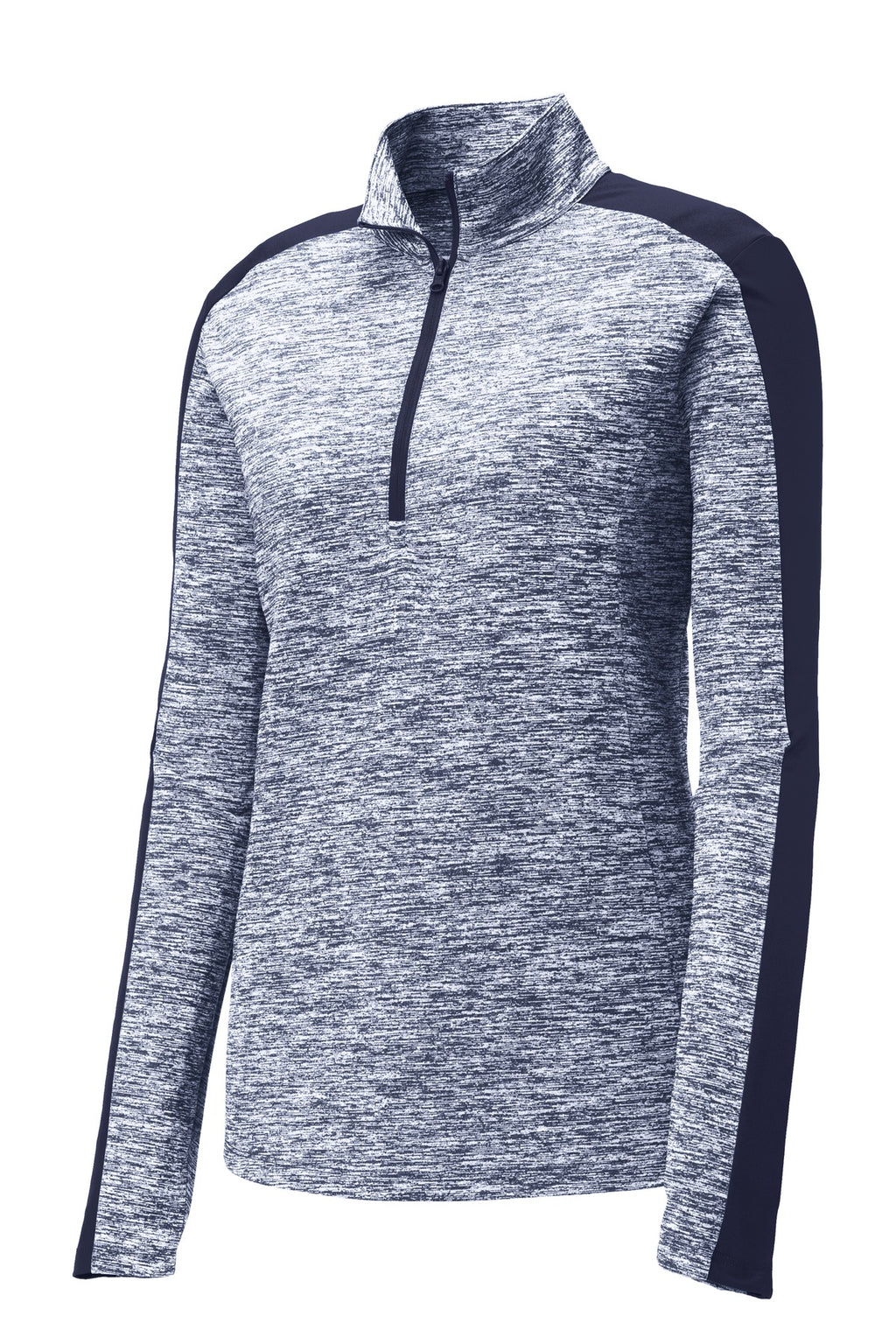 Sport-Tek LST397 Tek Women's PosiCharge Electric Heather Colorblock 1/4-Zip Pullover