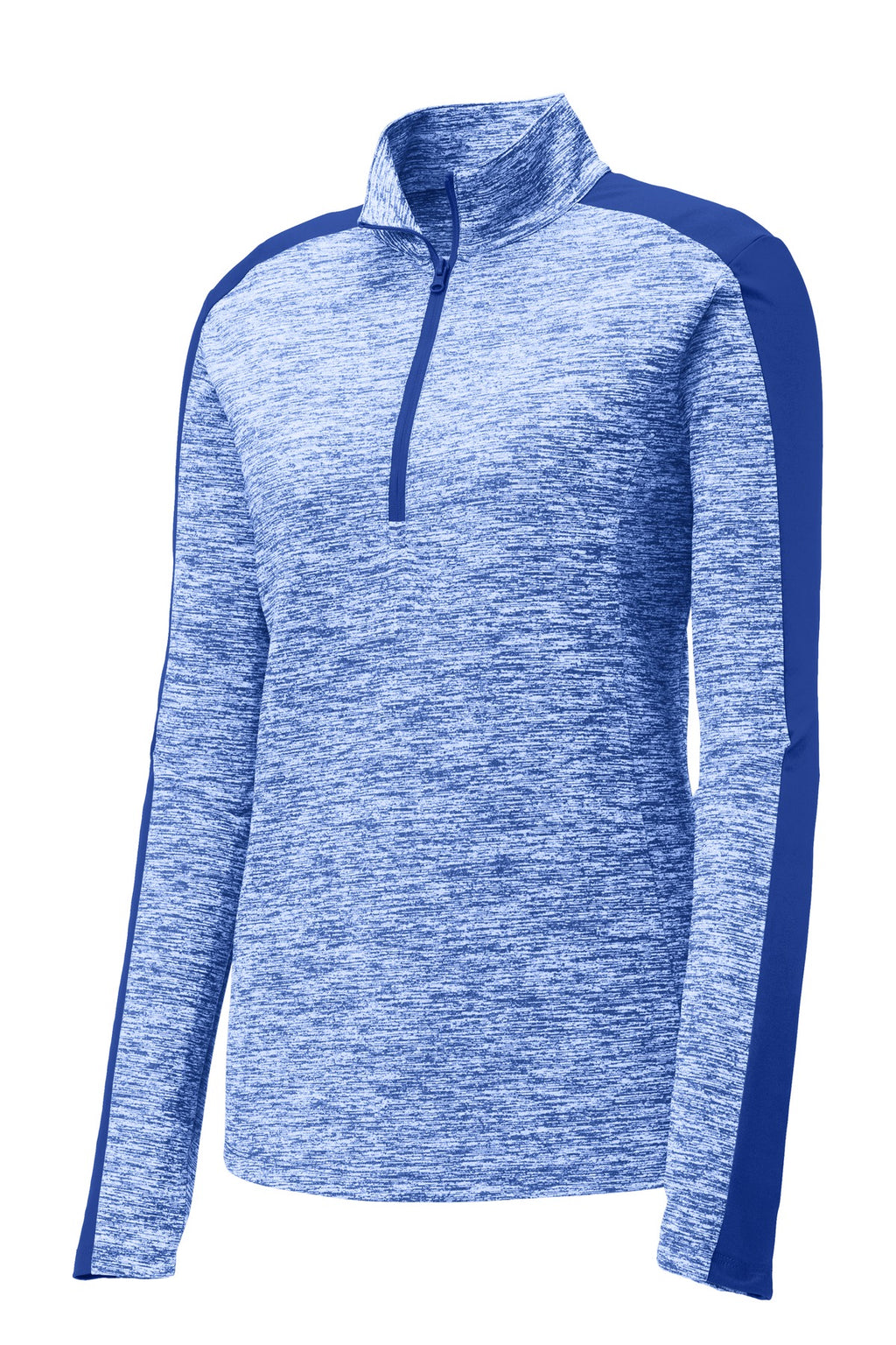 Sport-Tek LST397 Tek Women's PosiCharge Electric Heather Colorblock 1/4-Zip Pullover