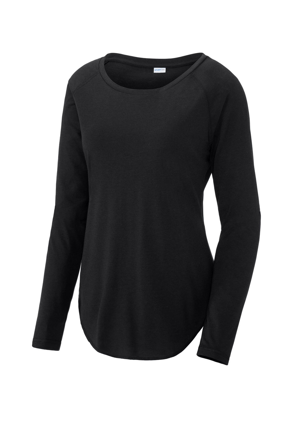 Sport-Tek LST400LS Tek  Women's PosiCharge  Long Sleeve Tri-Blend Wicking Scoop Neck Raglan Tee