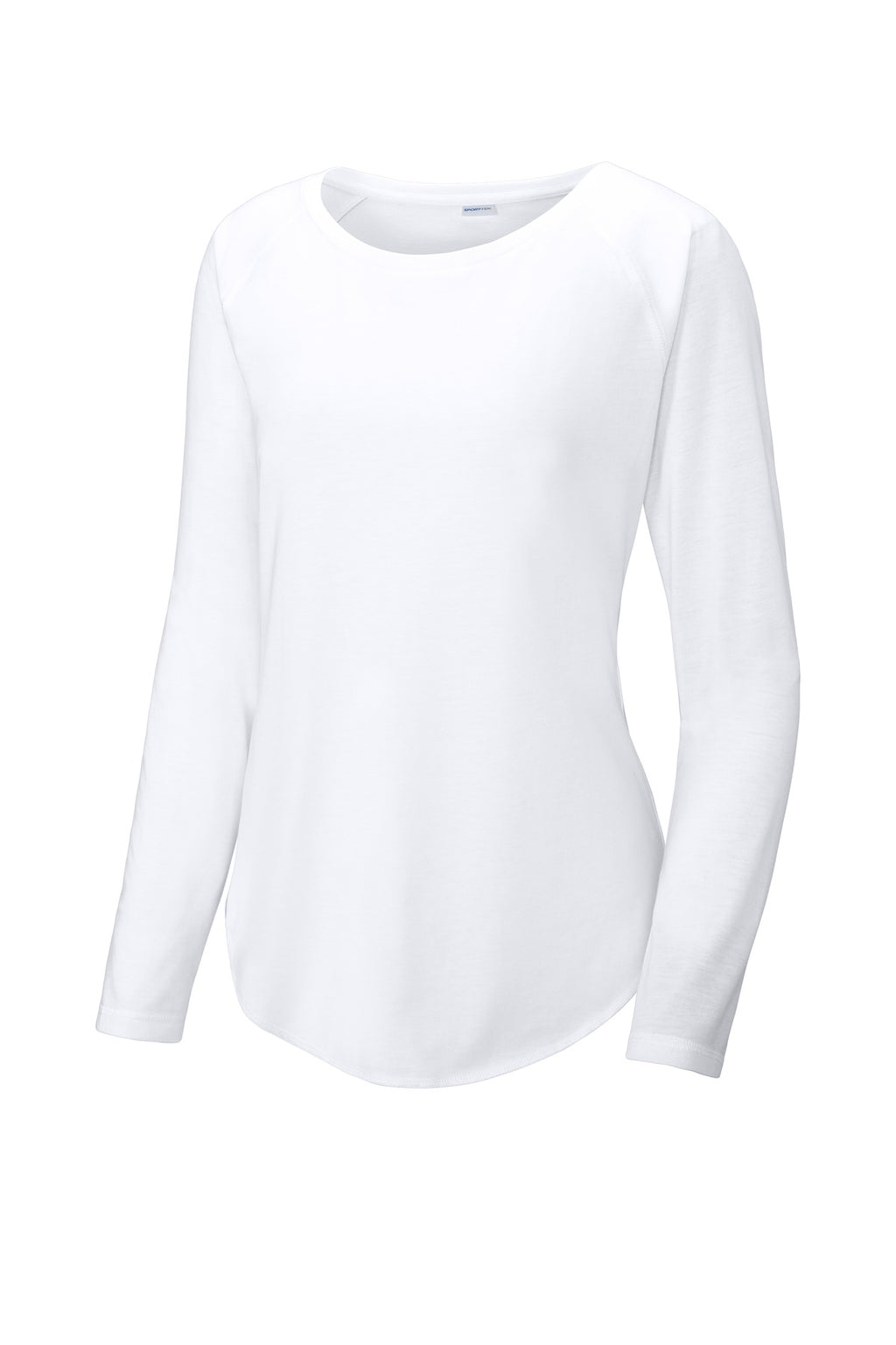 Sport-Tek LST400LS Tek  Women's PosiCharge  Long Sleeve Tri-Blend Wicking Scoop Neck Raglan Tee
