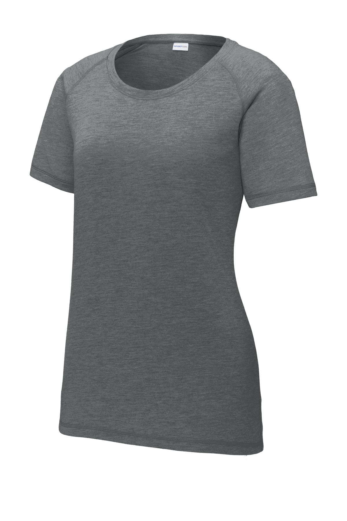 Sport-Tek LST400 Tek  Women's PosiCharge  Tri-Blend Wicking Scoop Neck Raglan Tee